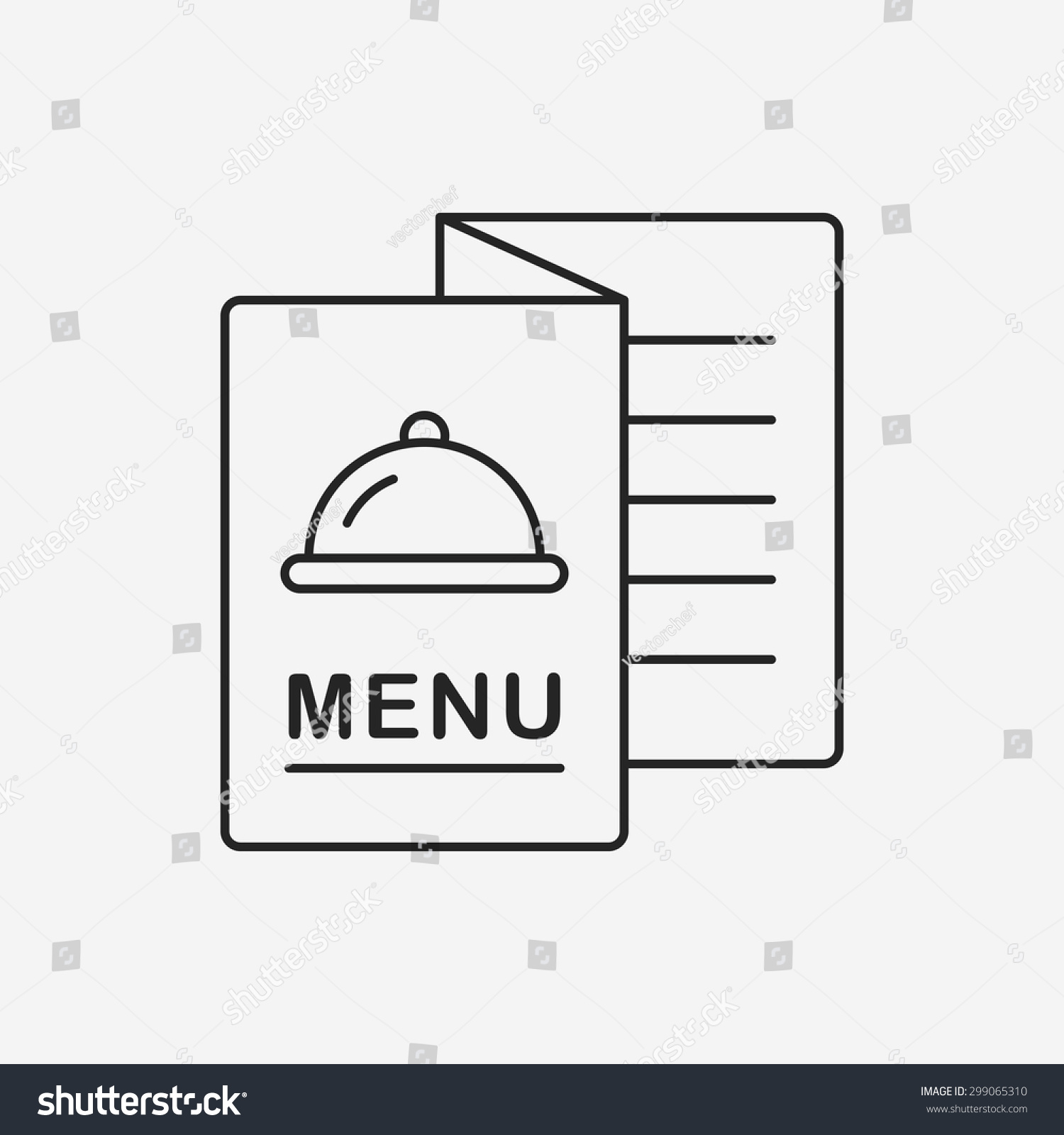 Menu Line Icon Stock Vector (Royalty Free) 299065310 | Shutterstock