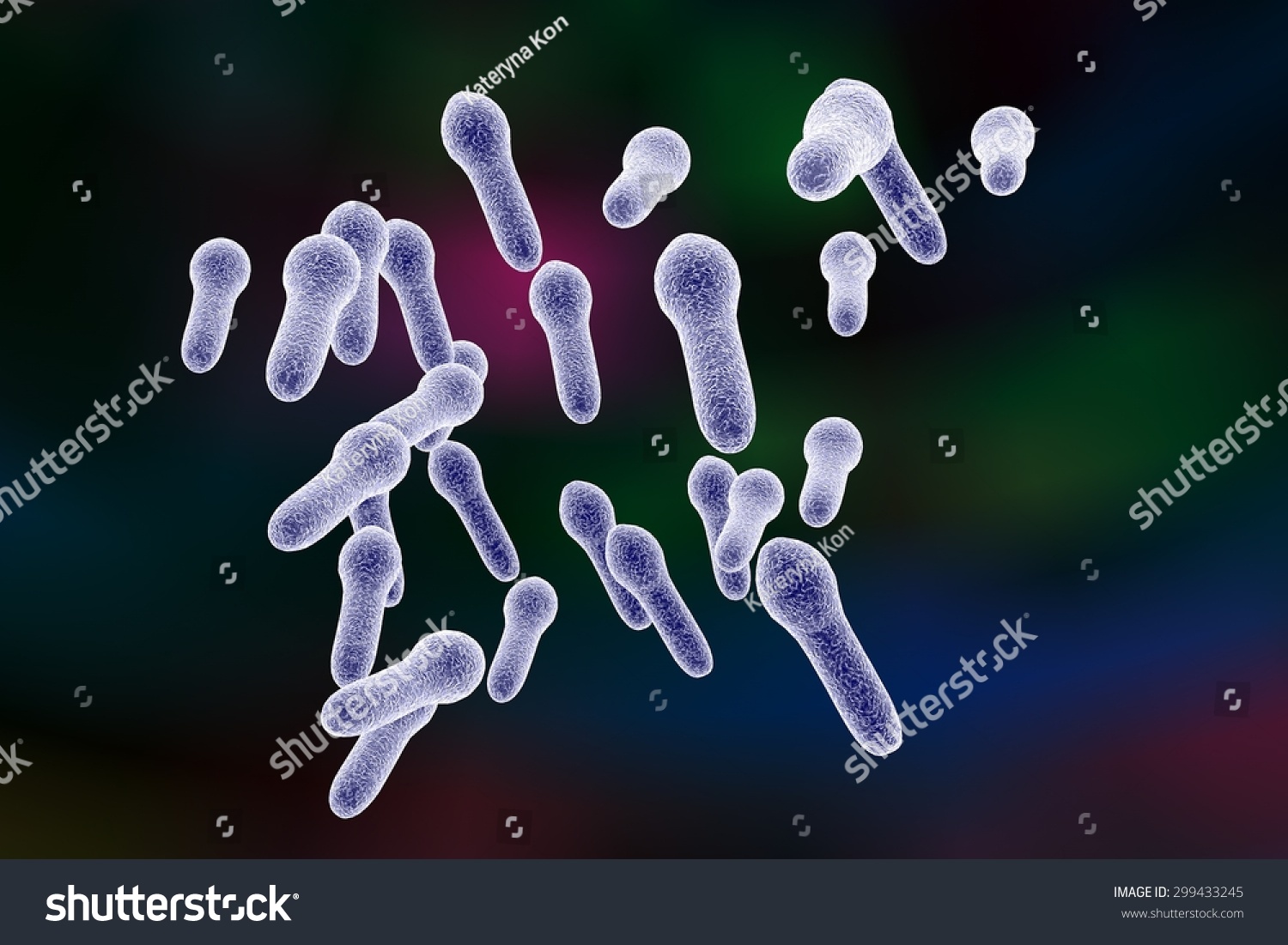 3d Illustration Clostridium Bacteria Stock Illustration 299433245 ...