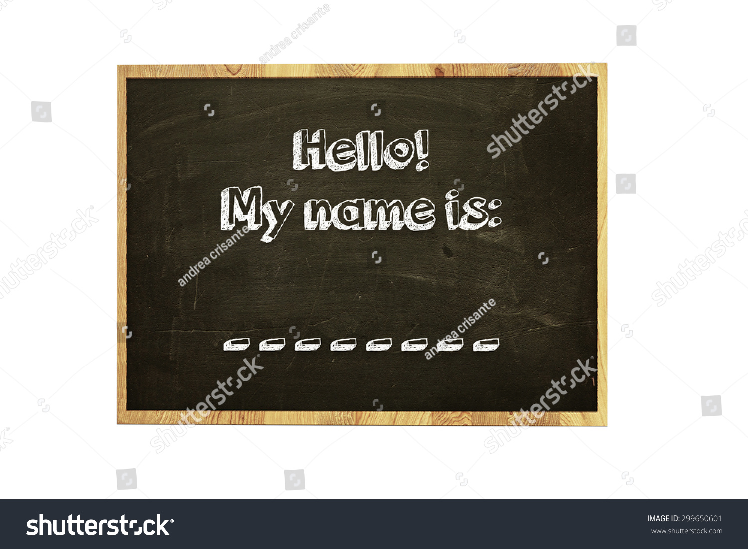 Blackboard Isolated On White Background Stock Illustration 299650601