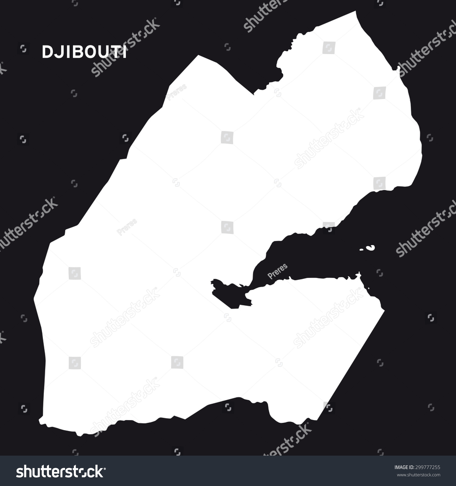 Djibouti Map Vector Stock Vector (Royalty Free) 299777255 | Shutterstock