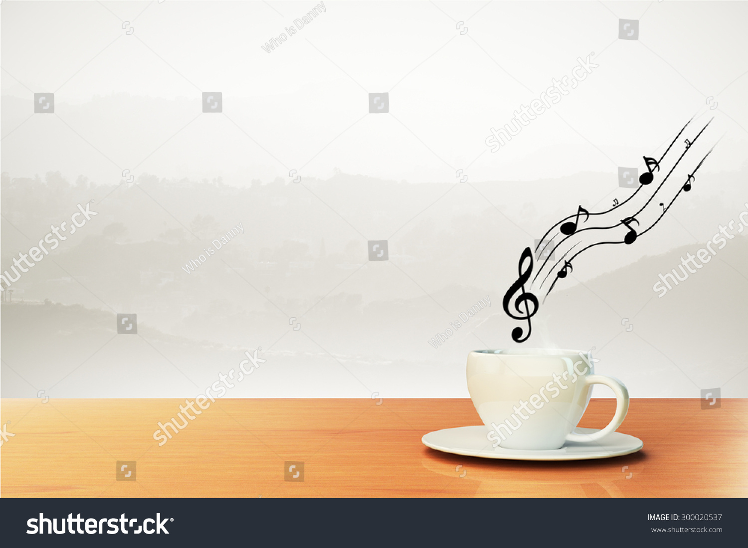 Кофе чашка с нотами