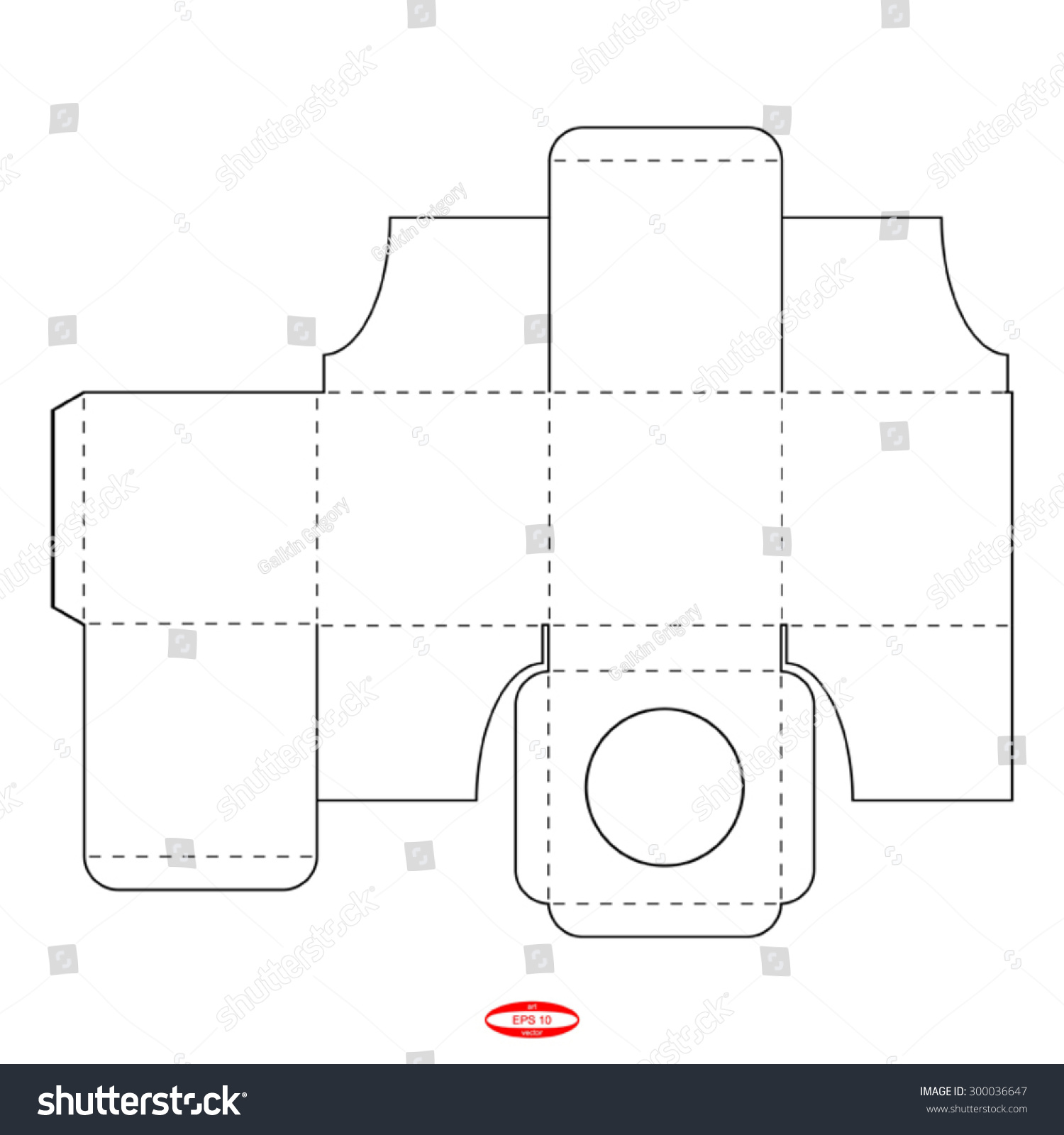 Abstract Packaging Square Box Lid Template Stock Vector (royalty Free 