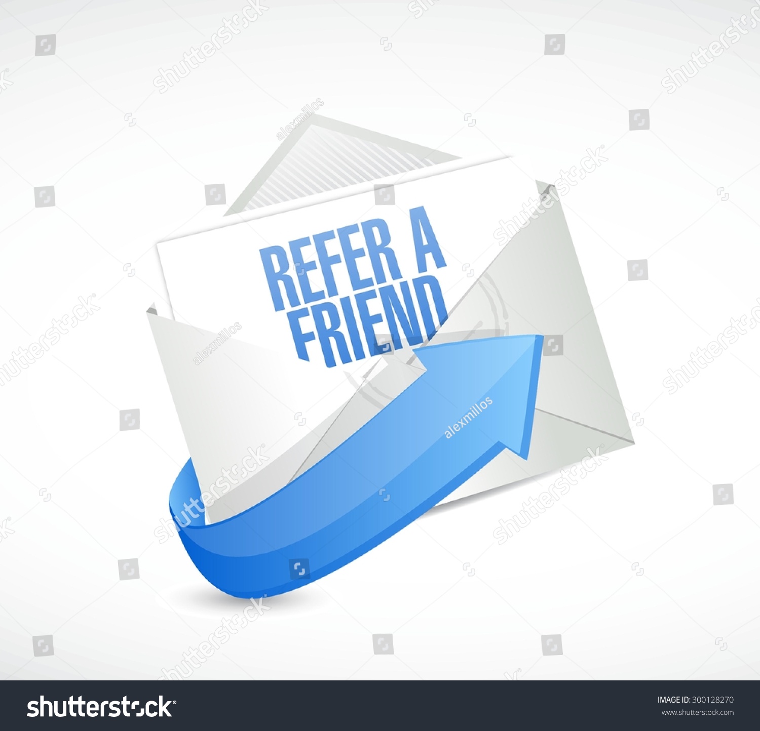 Refer Friend Mail Sign Concept Illustration Stock Vector Royalty Free   Stock Vector Refer A Friend Mail Sign Concept Illustration Design 300128270 