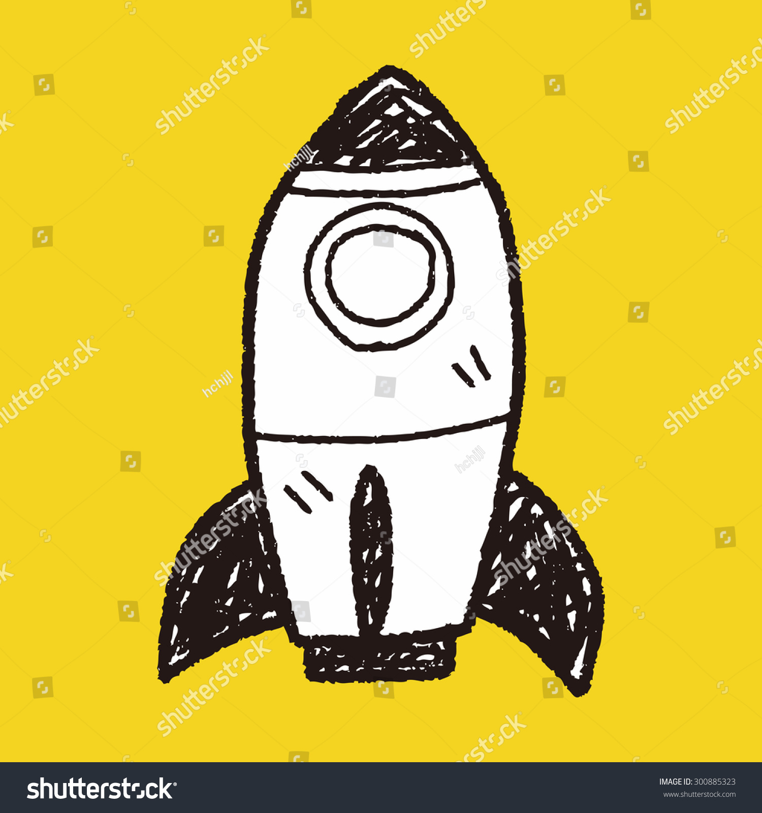 Rocket Doodle Stock Vector Royalty Free 300885323 Shutterstock