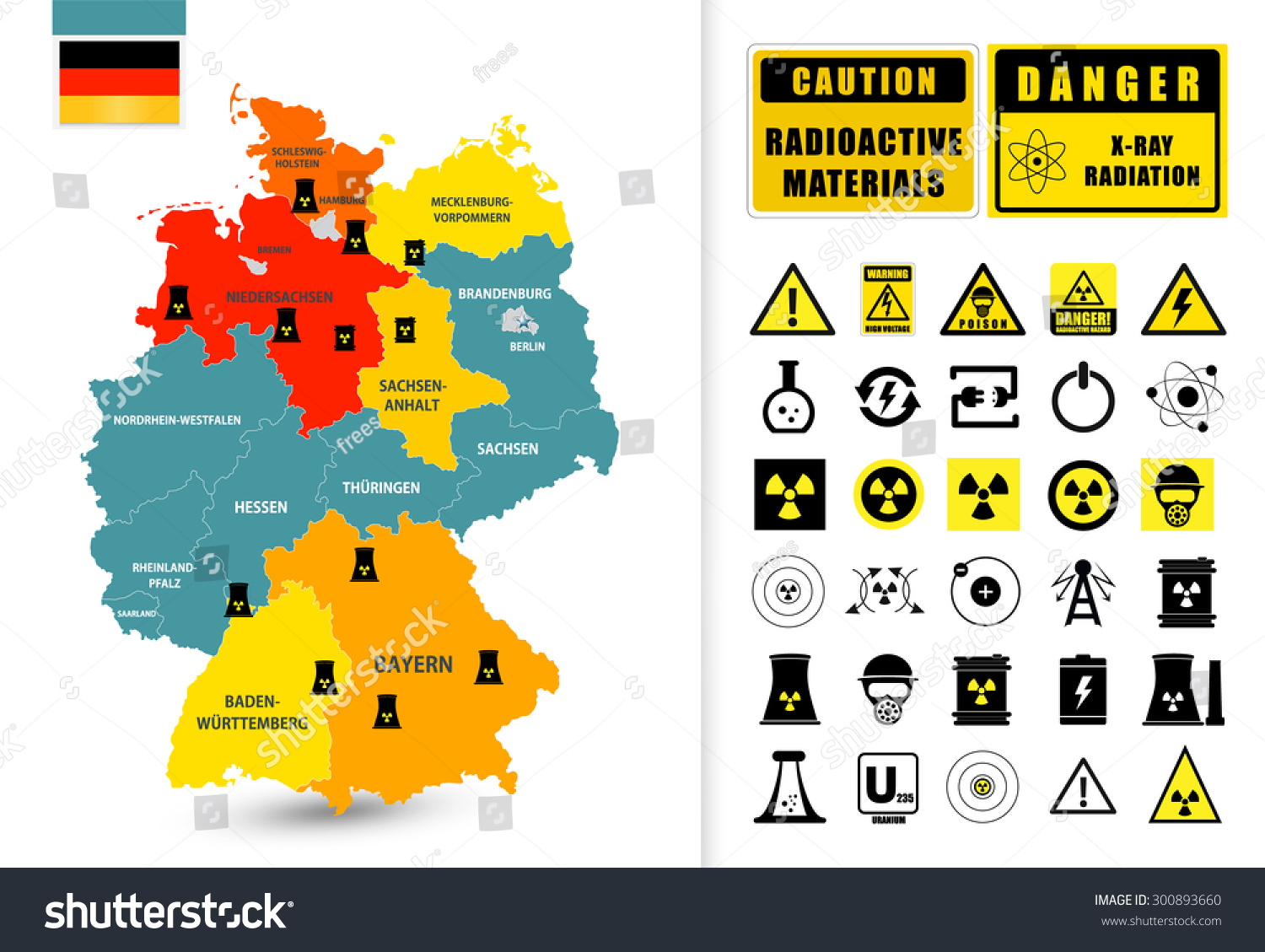 Аэс германии карта