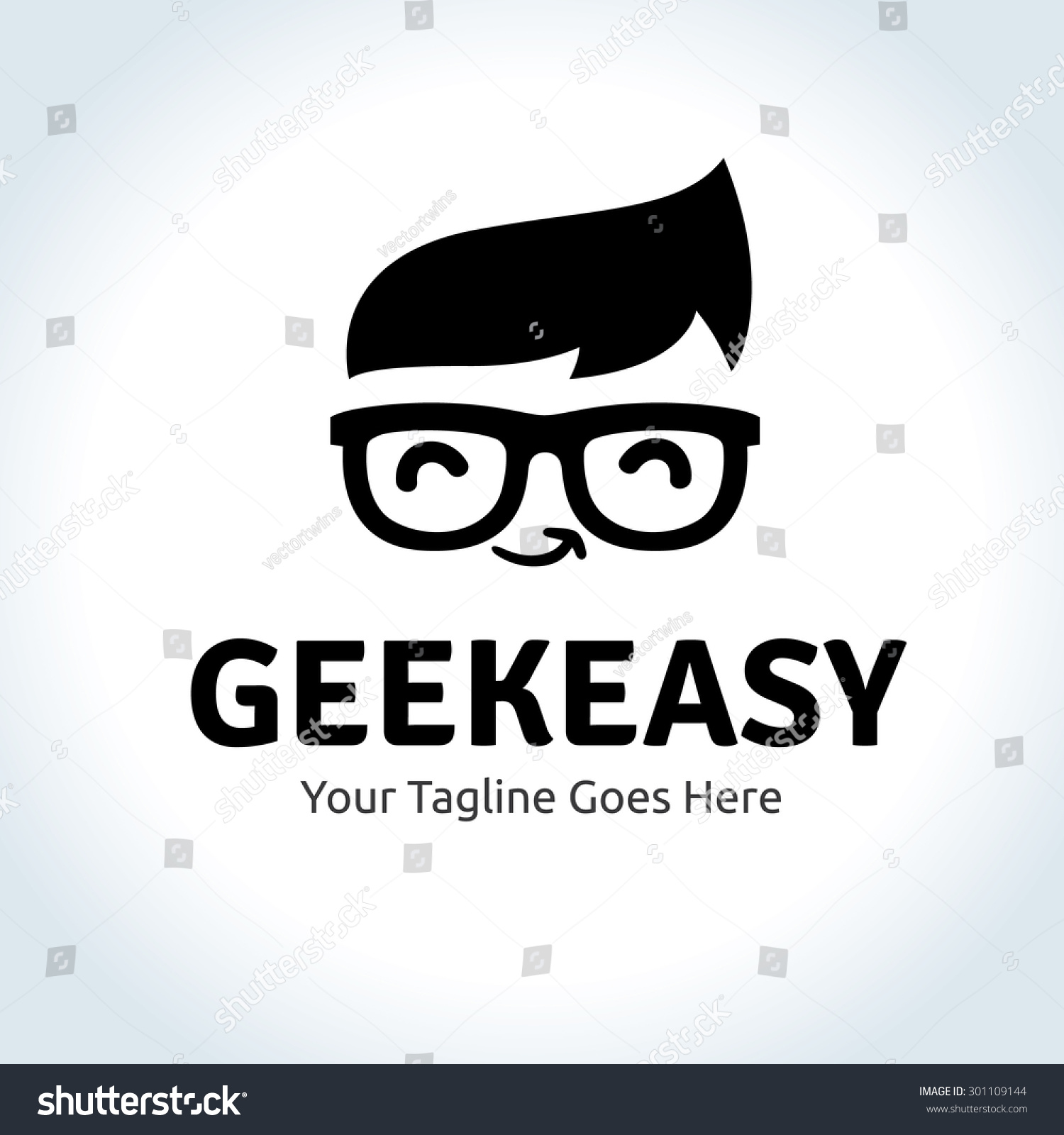 Geek Easy Logo Template Stock Vector (Royalty Free) 301109144