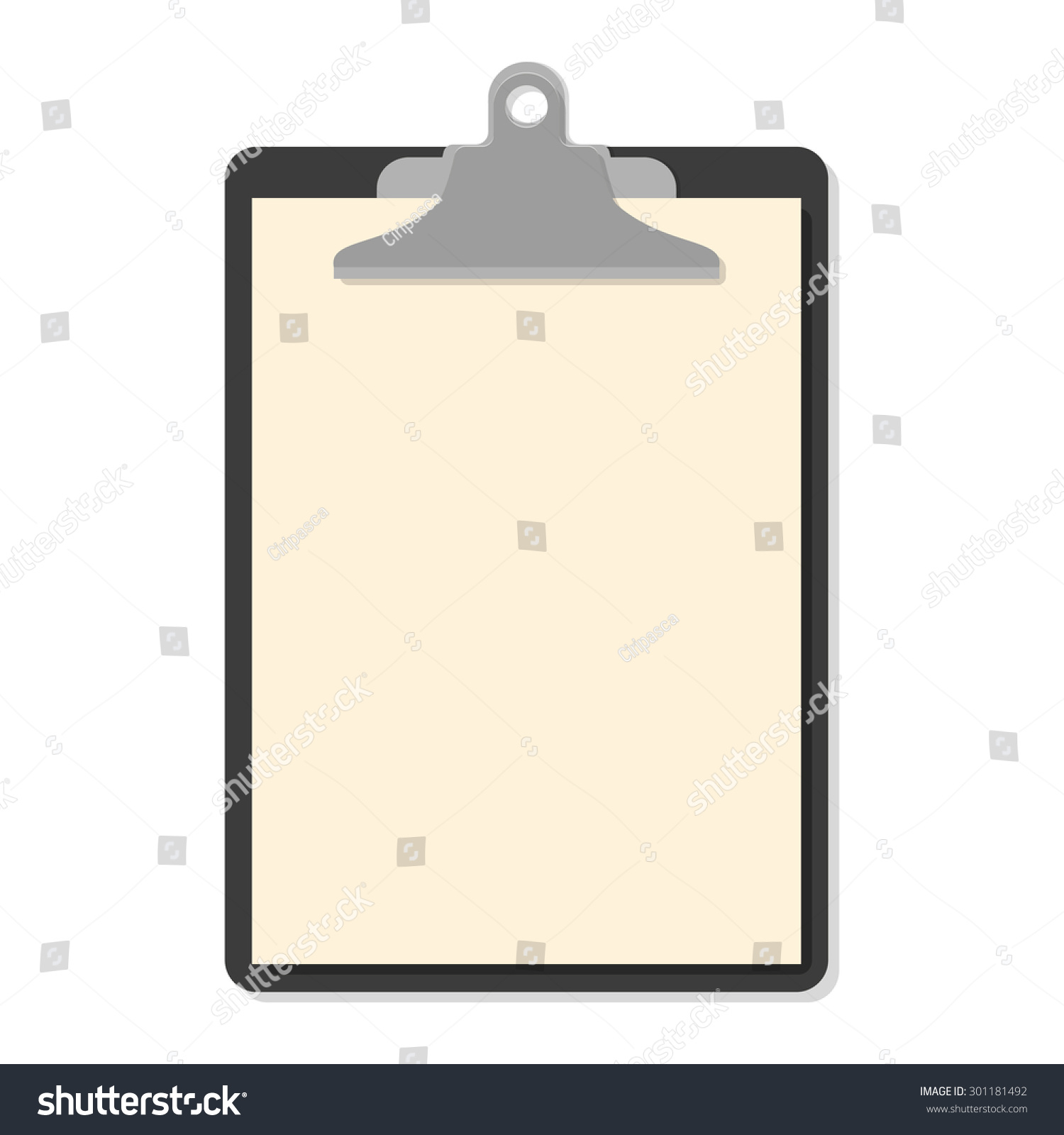 Flat Clipboard Paper Sheets On White Stock Vector (Royalty Free ...