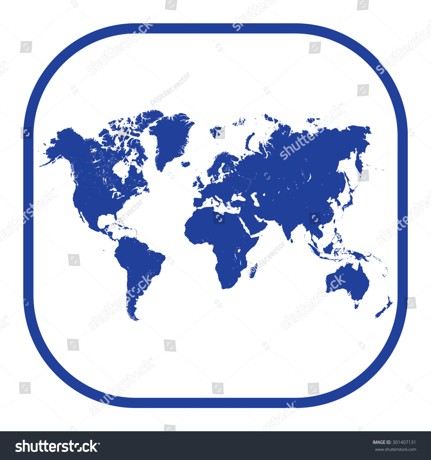 World Map Illustration Stock Vector Royalty Free 301407131 Shutterstock