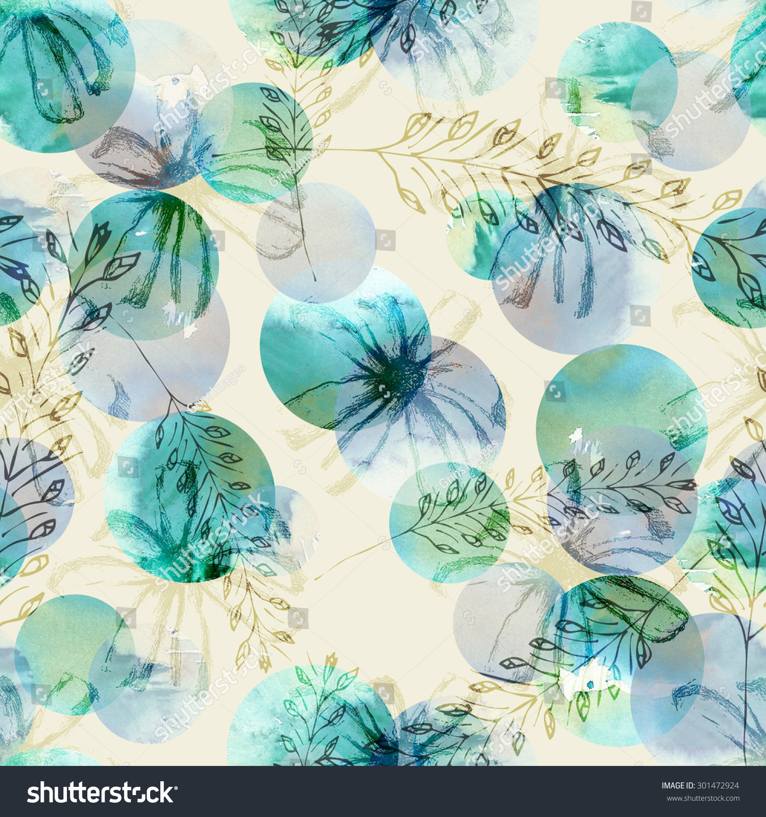 Floral Seamless Pattern Stock Illustration 301472924 | Shutterstock