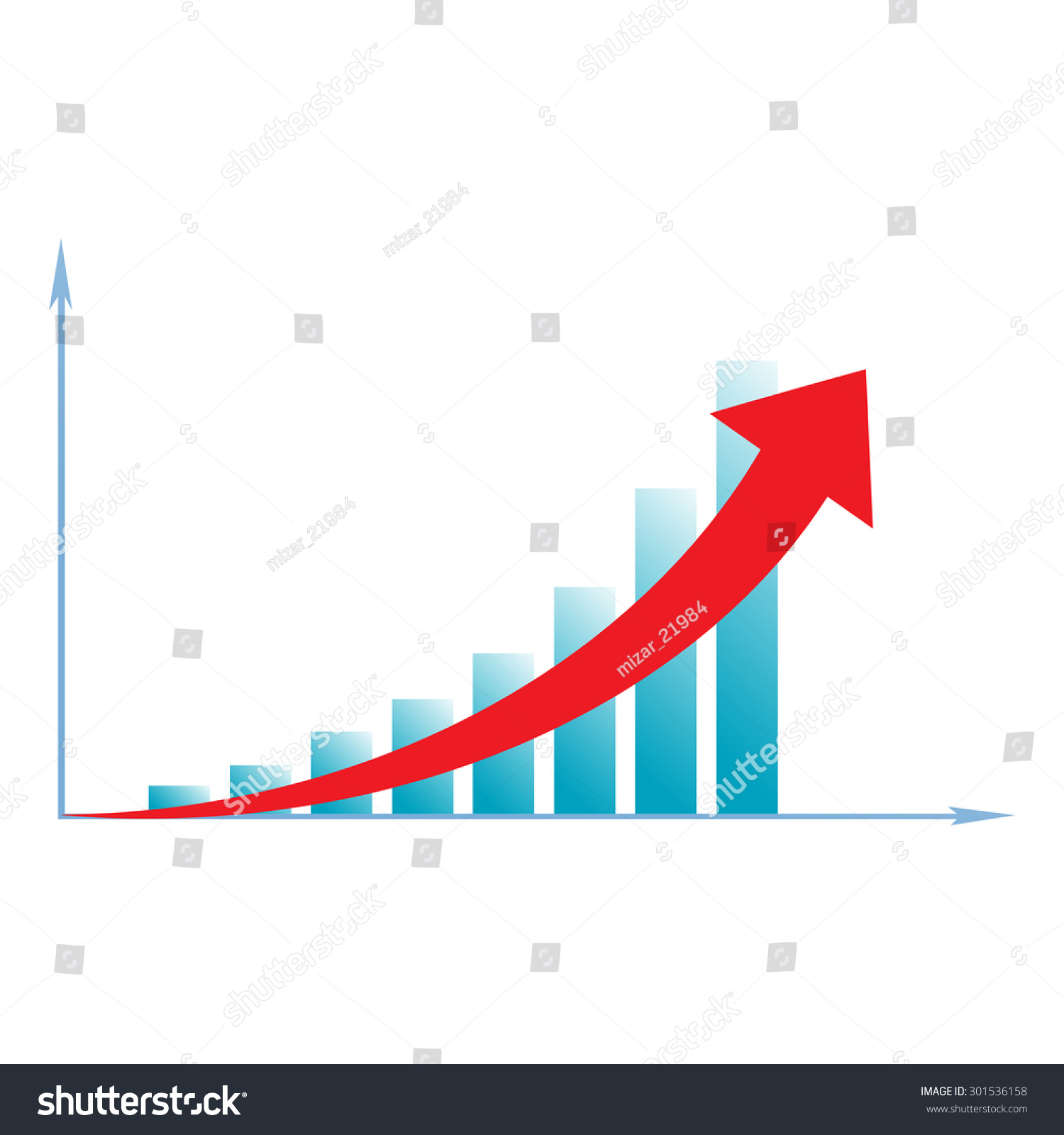 Arrow Diagram Business Isolated On White Stock Vector (Royalty Free ...