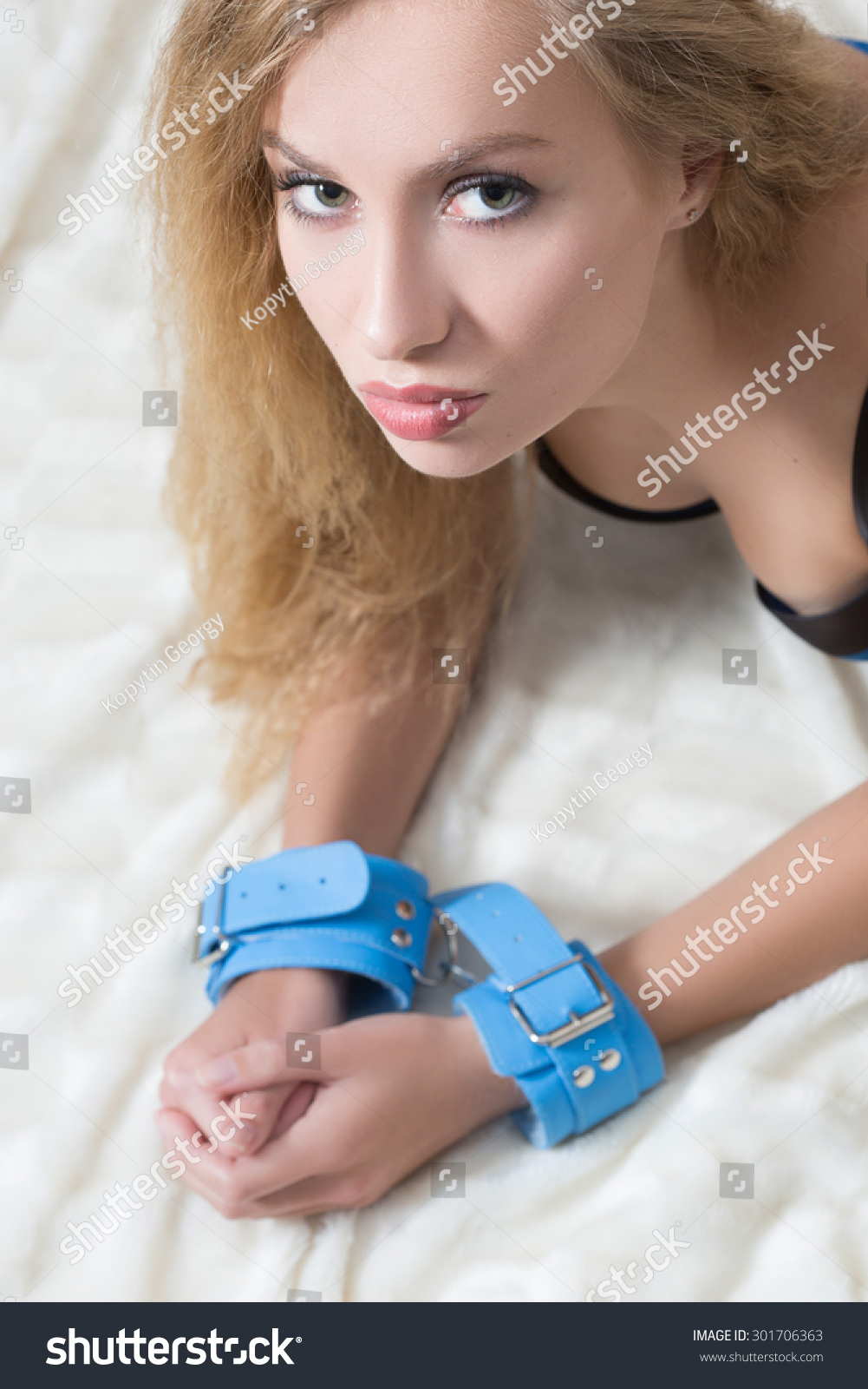 Hot Naked Blond Handcuffs Stock Photo Shutterstock