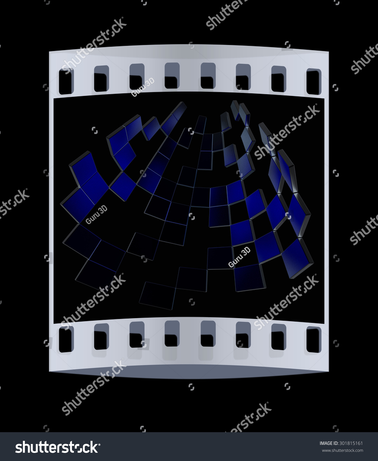 Square Frame Background Design Concept Film Stock Illustration