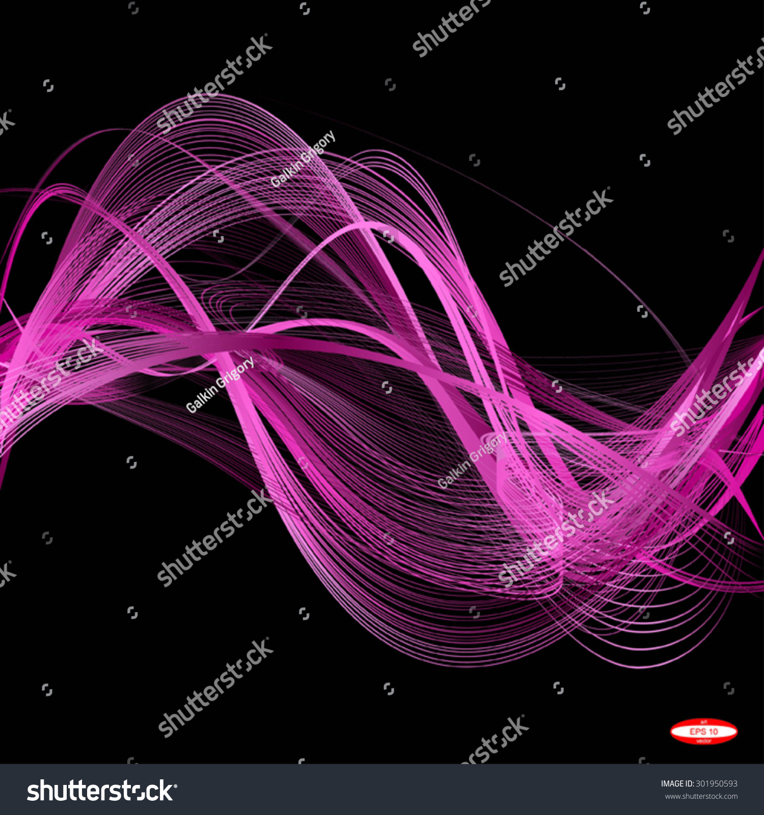 Abstract Dark Pink Line Purple Wave Stock Vector (Royalty Free ...