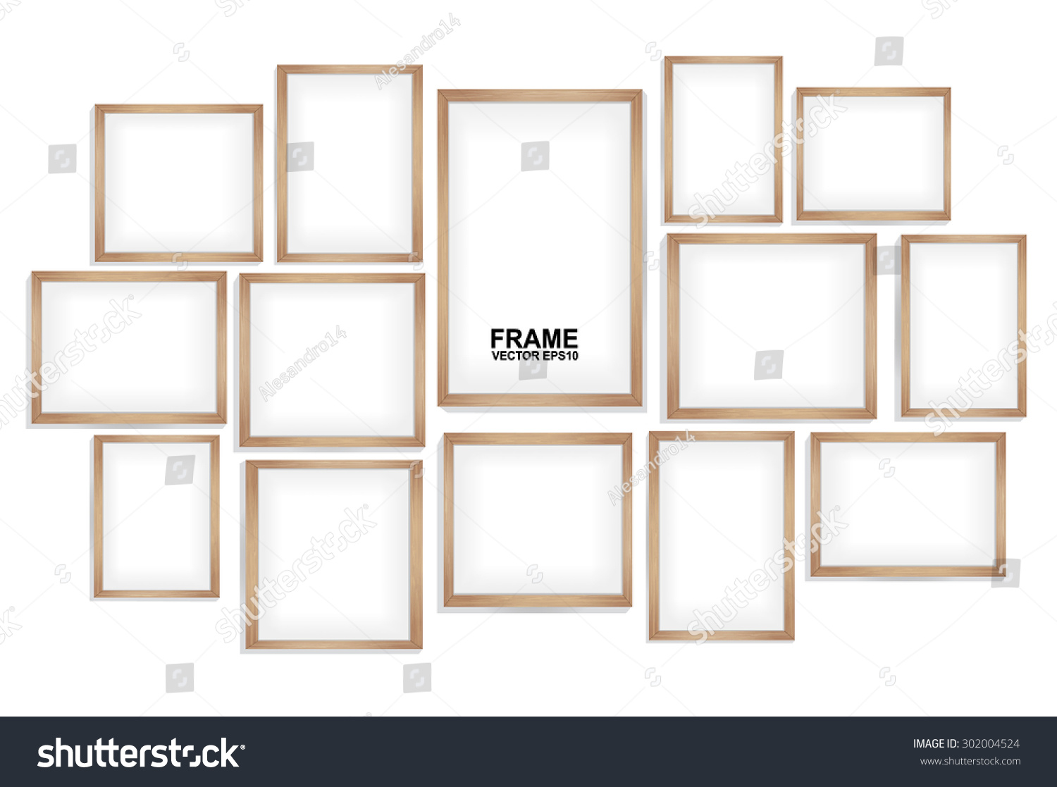 3d Picture Frame Design Vector Stock Vector (royalty Free) 302004524 