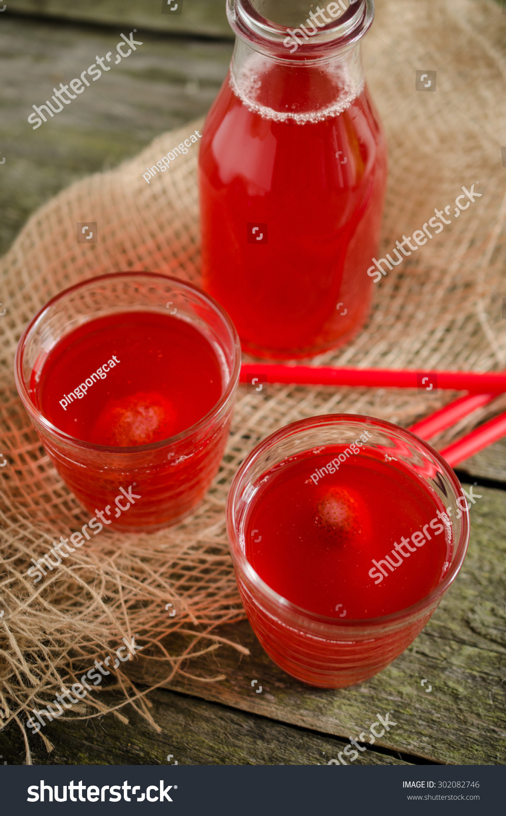 Kompot Traditional Polish Strawberry Rhubarb Drink Stock Photo ...