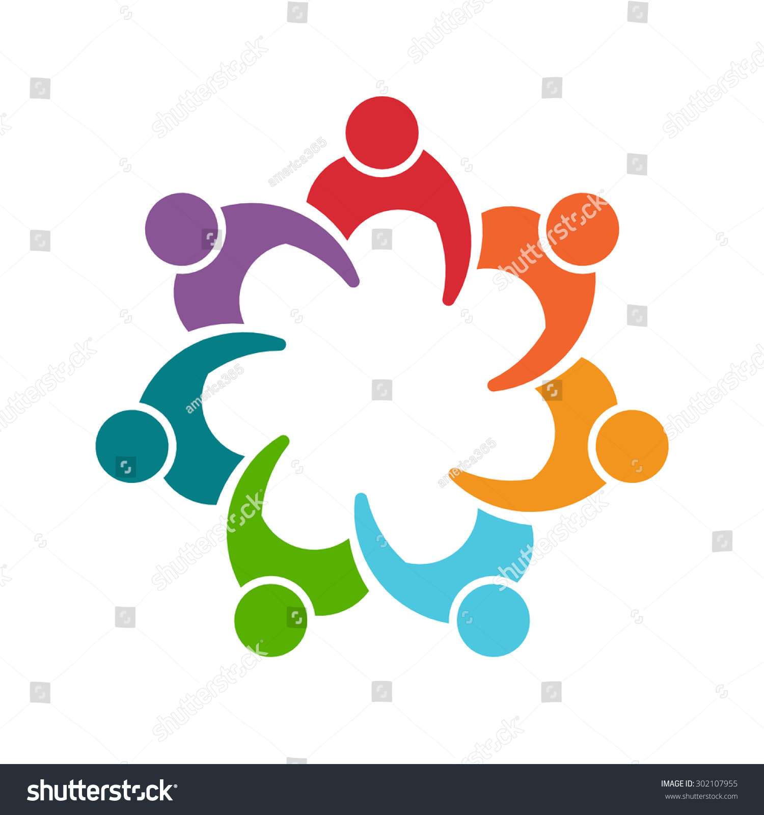 People Man Logo Group Seven Persons Stock Vector (Royalty Free ...