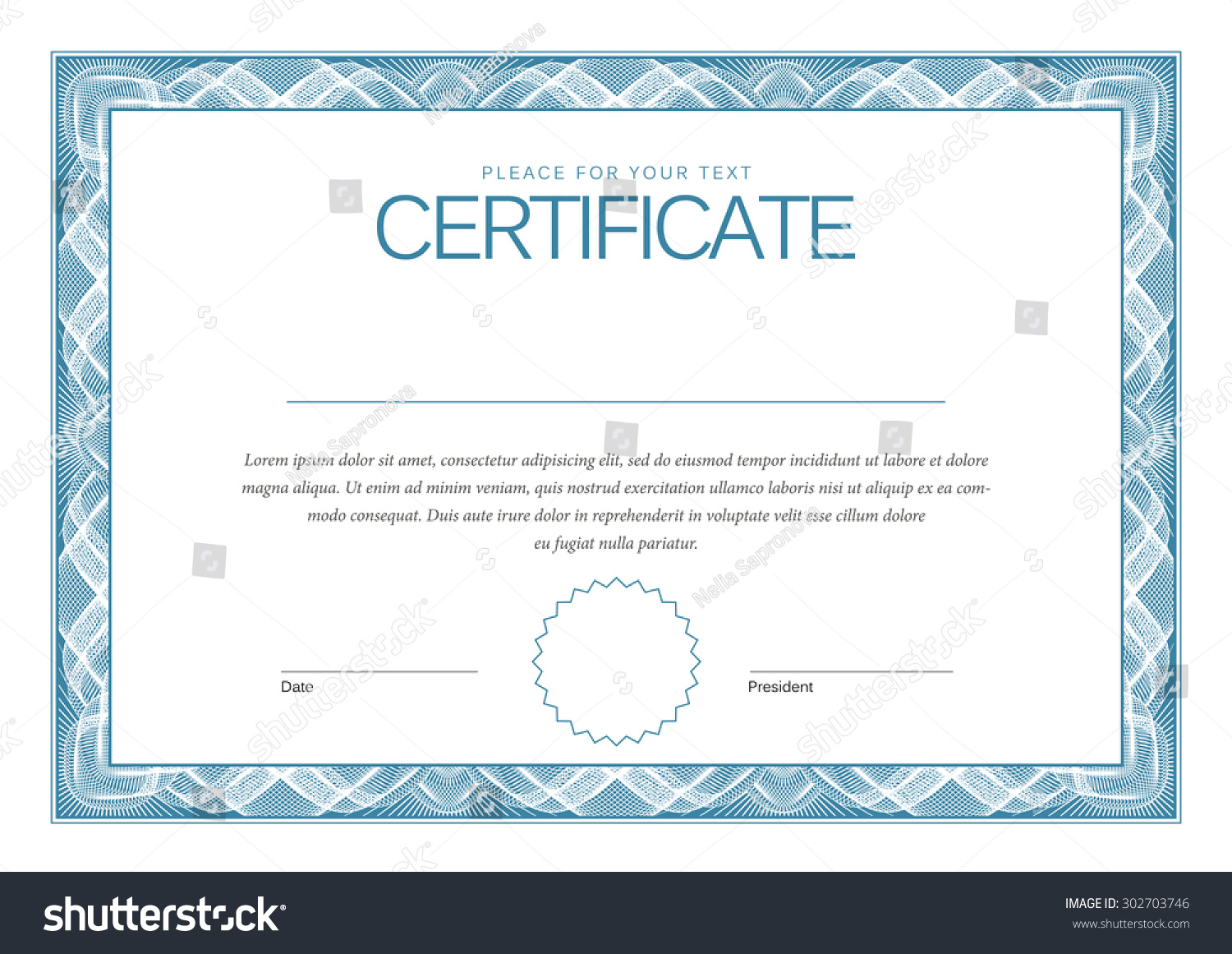 Certificate Award Background Gift Voucher Template Stock Vector ...