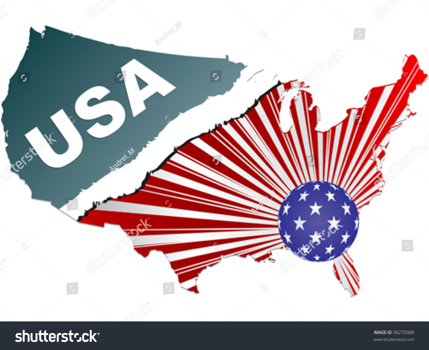 American Map Vector Illustration - Stock Vector American Map Vector Illustration 30270388