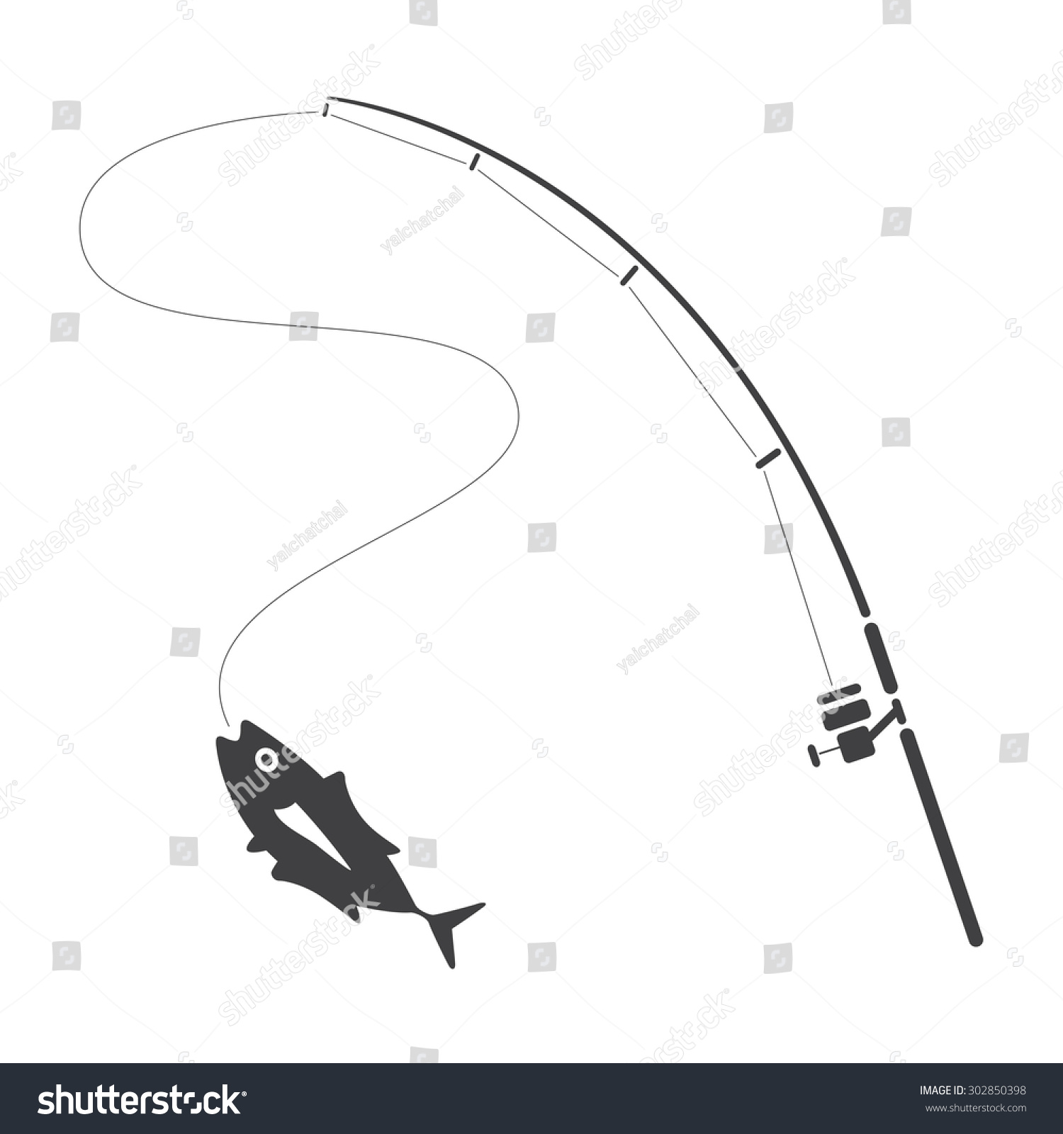 Fishing Clip Art Vector Stock Vector (Royalty Free) 302850398 ...