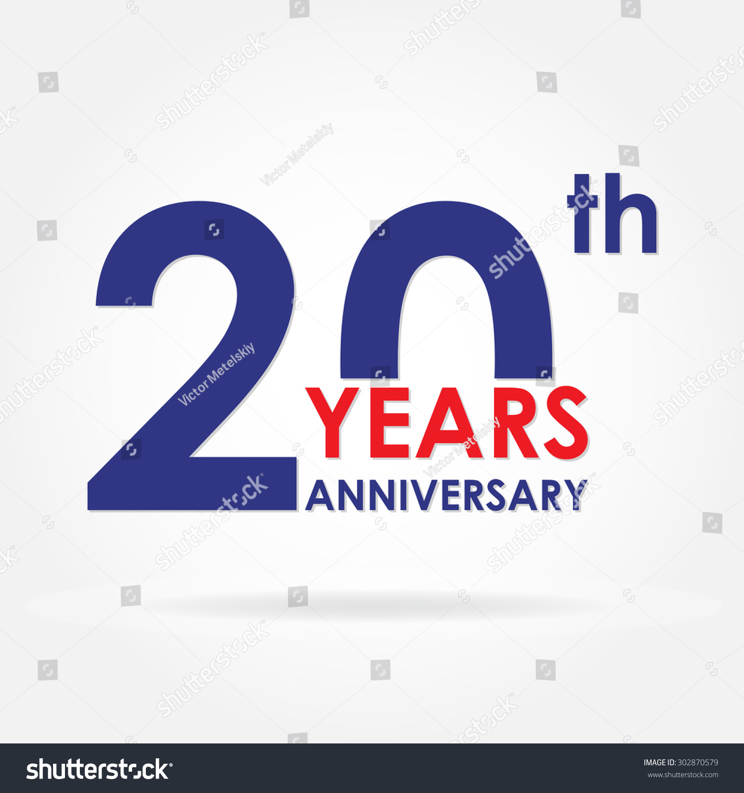 20 Years Anniversary Sign Emblem Template Stock Vector (Royalty Free ...