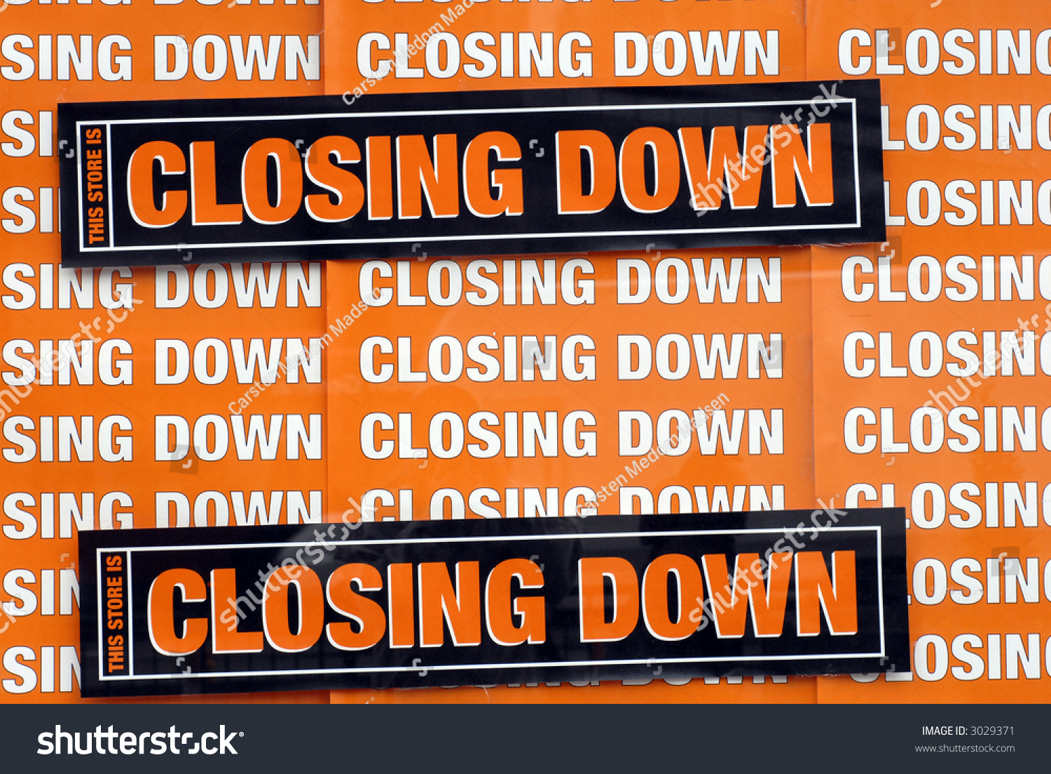 Let's down to business. Closed down. Close down. Shop down.