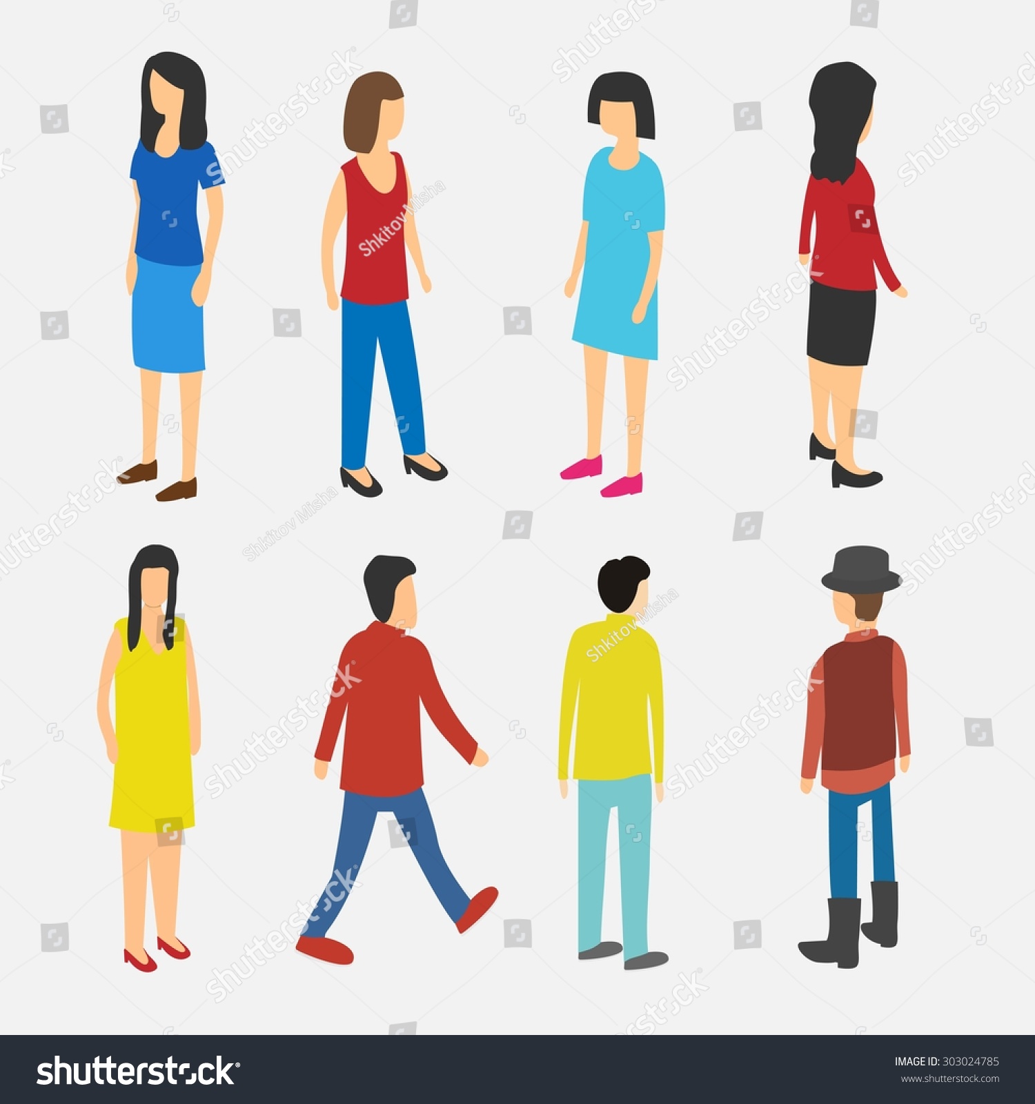 Isometric Infographic People Vector Illustration Stock Vector (Royalty ...