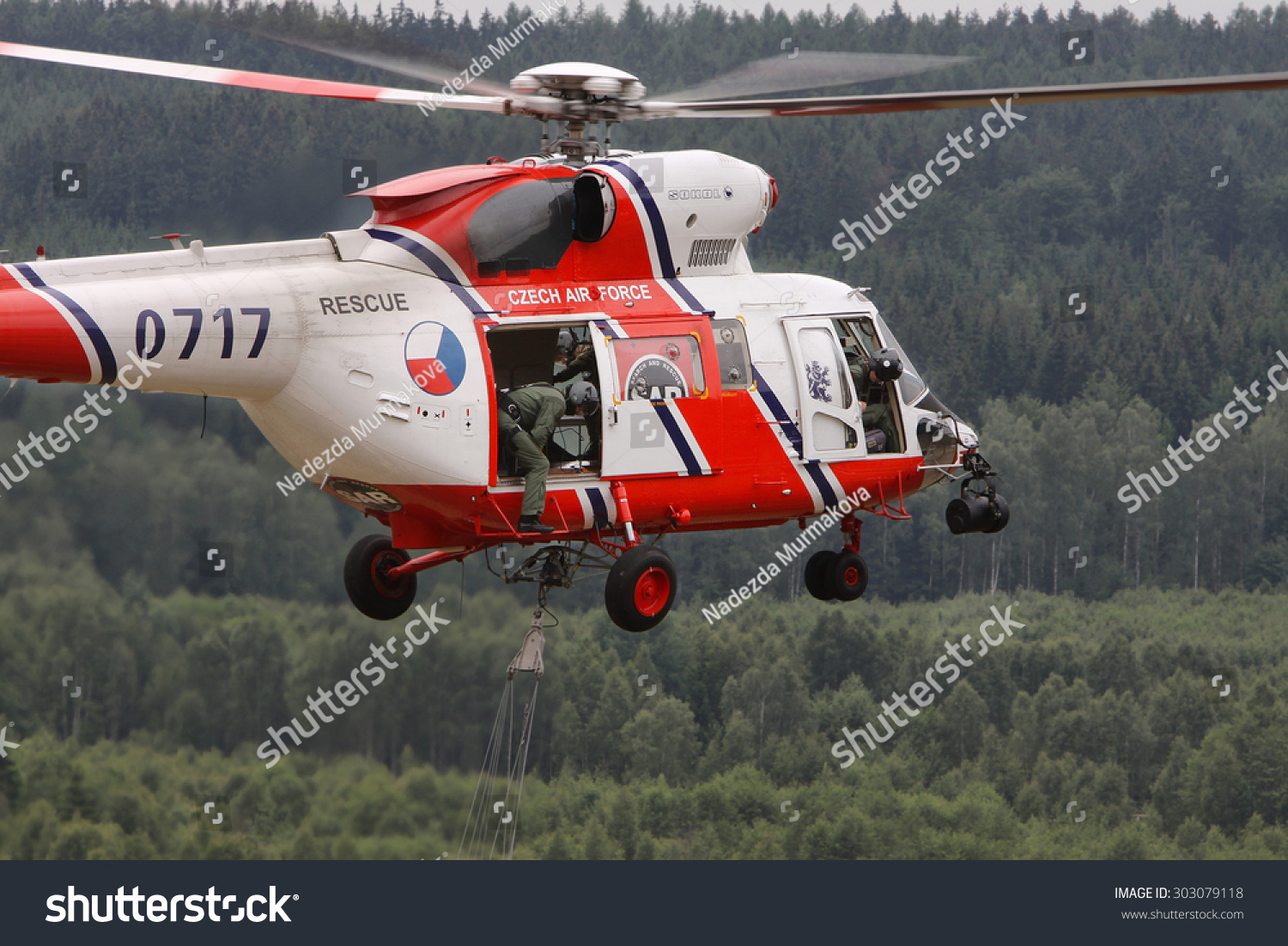 Military Rescue Czech Army Helicopter 19 Stock Photo 303079118 ...