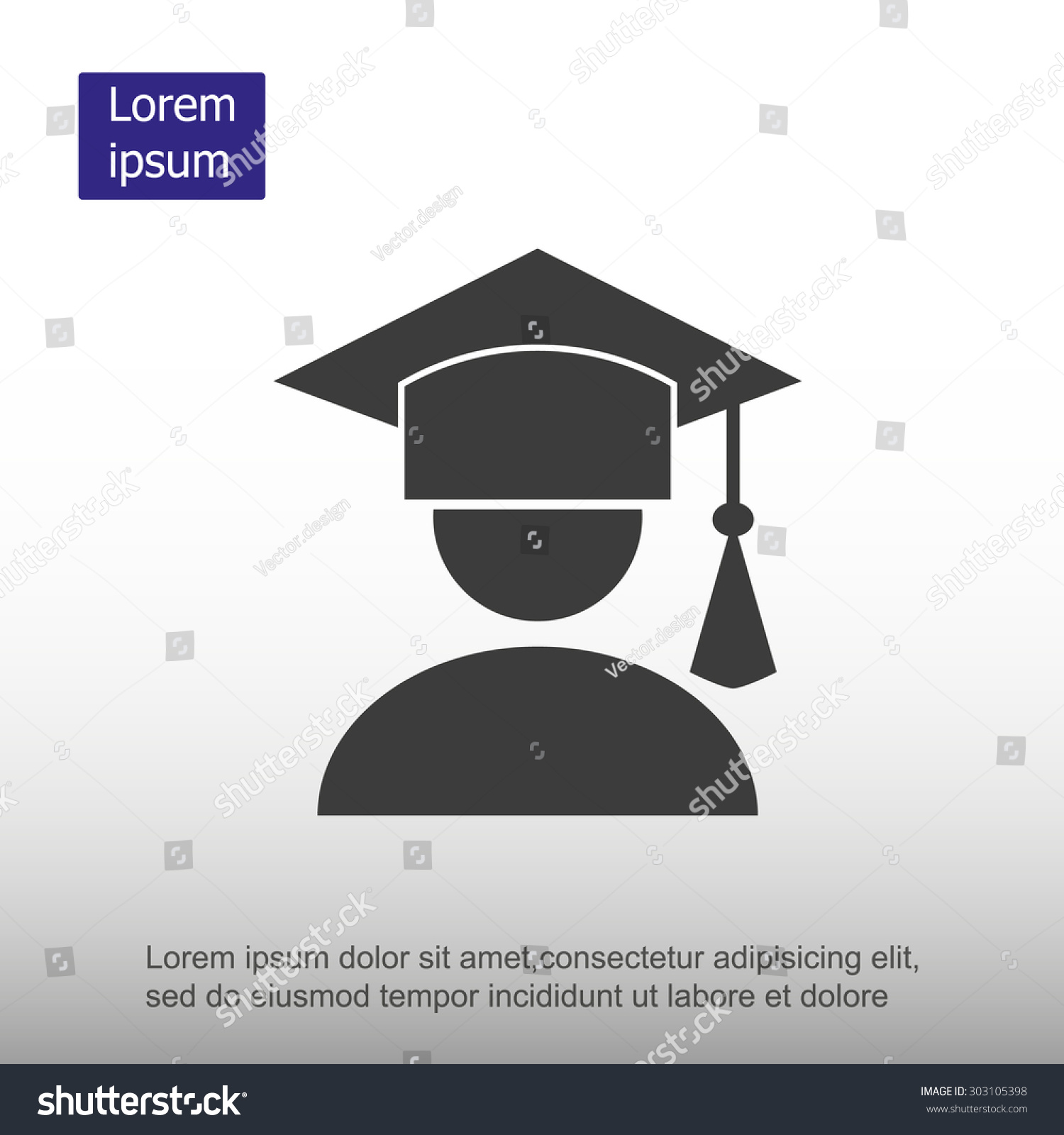 Mortar Board Graduation Cap Stock Vector (Royalty Free) 303105398 ...