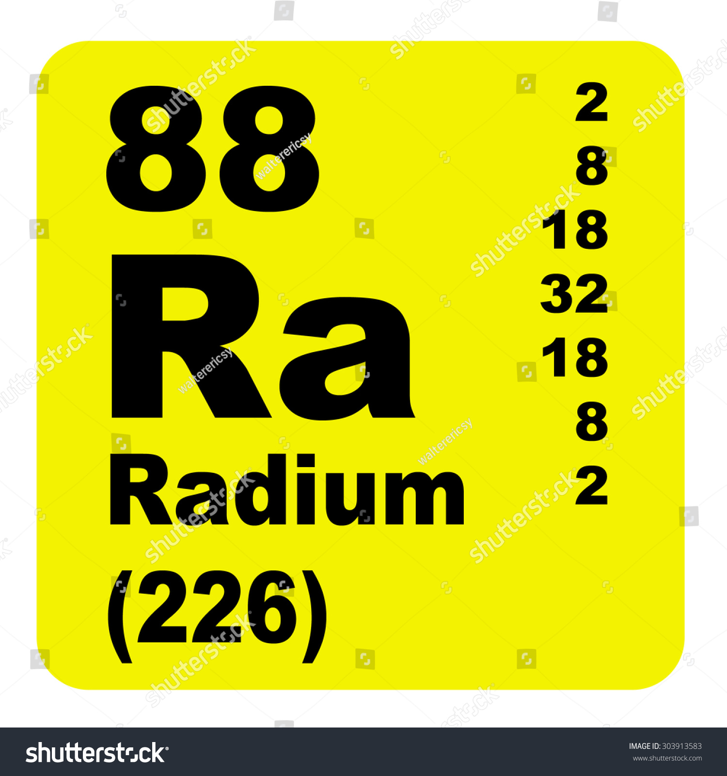 Radium Periodic Table Elements Stock Illustration 303913583 | Shutterstock