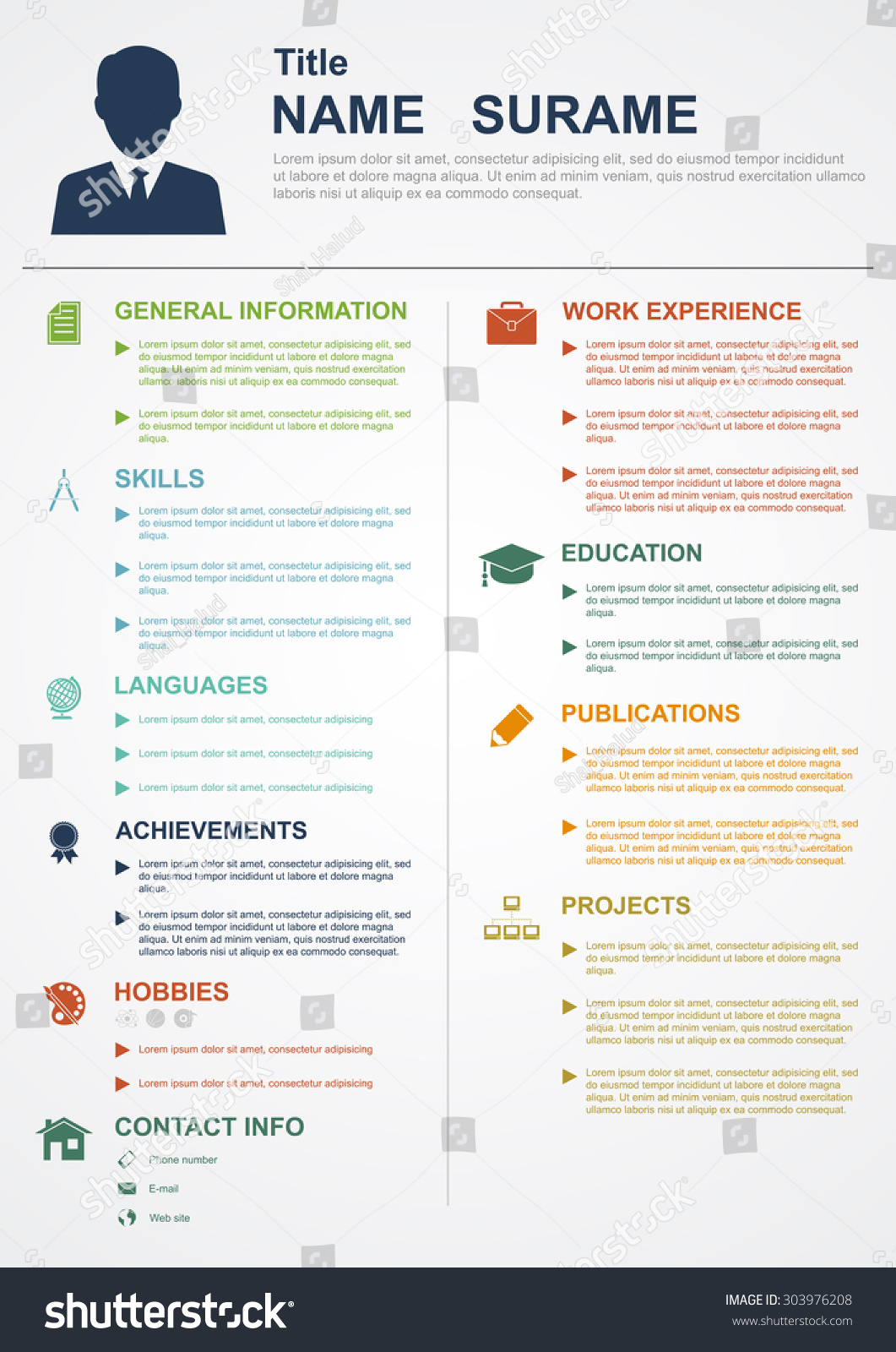 infographic-template-icons-cv-personal-profile-303976208