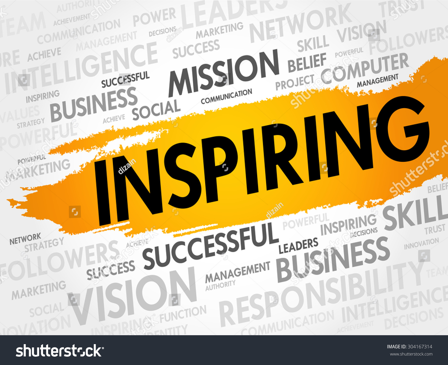 Inspiring Word Cloud Business Concept Stock Vector (Royalty Free ...