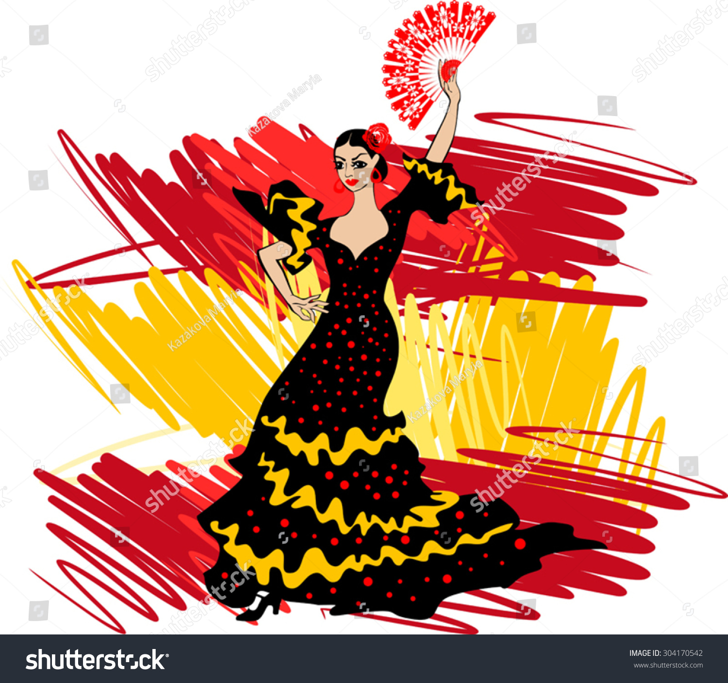 Испанские танцы фламенко флаг Испании