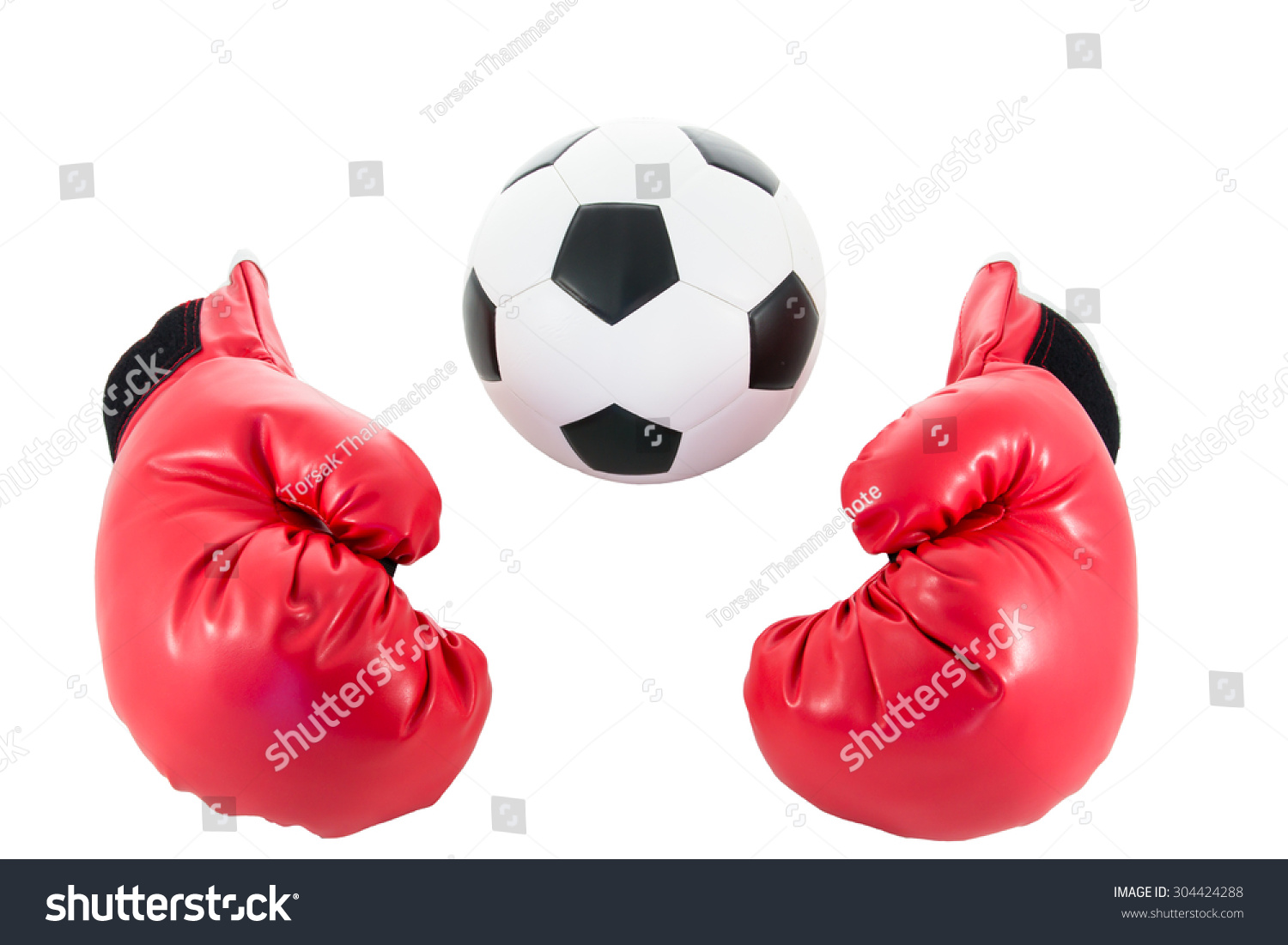 boxing gloves and ball