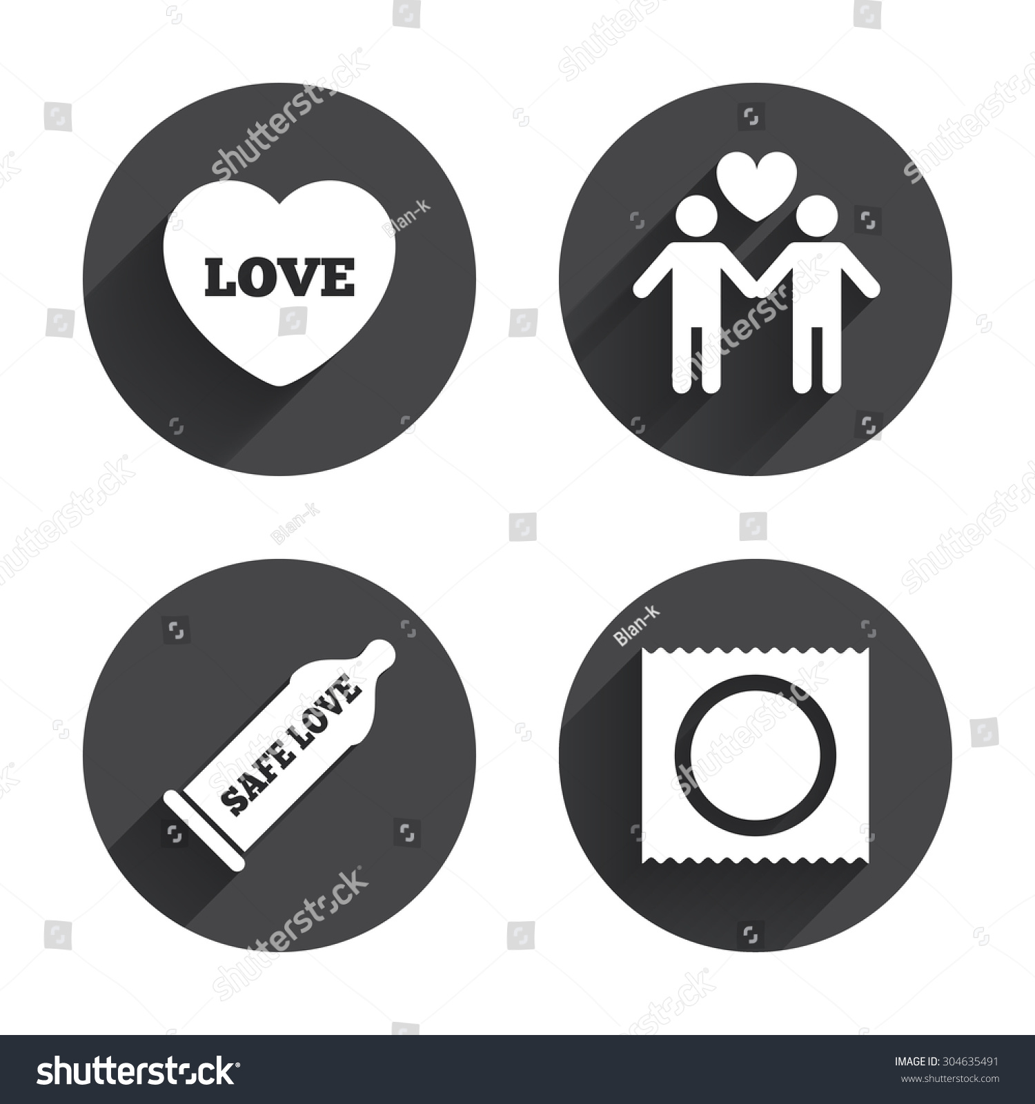 Condom Safe Sex Icons Lovers Gay Stock Vector Royalty Free 304635491 Shutterstock 