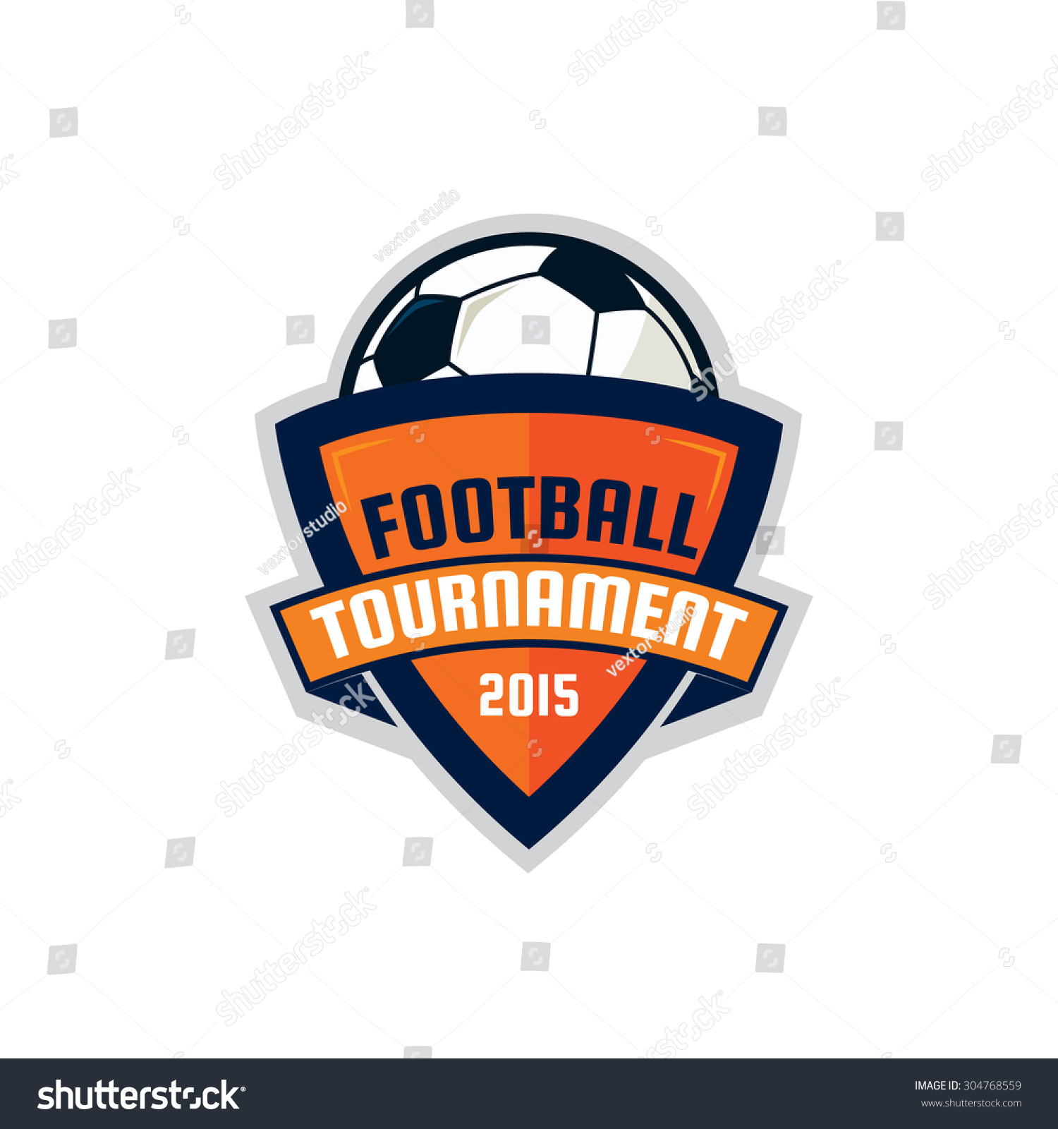 Football Logo Design Soccer Shield Vector Stock Vector (Royalty Free ...