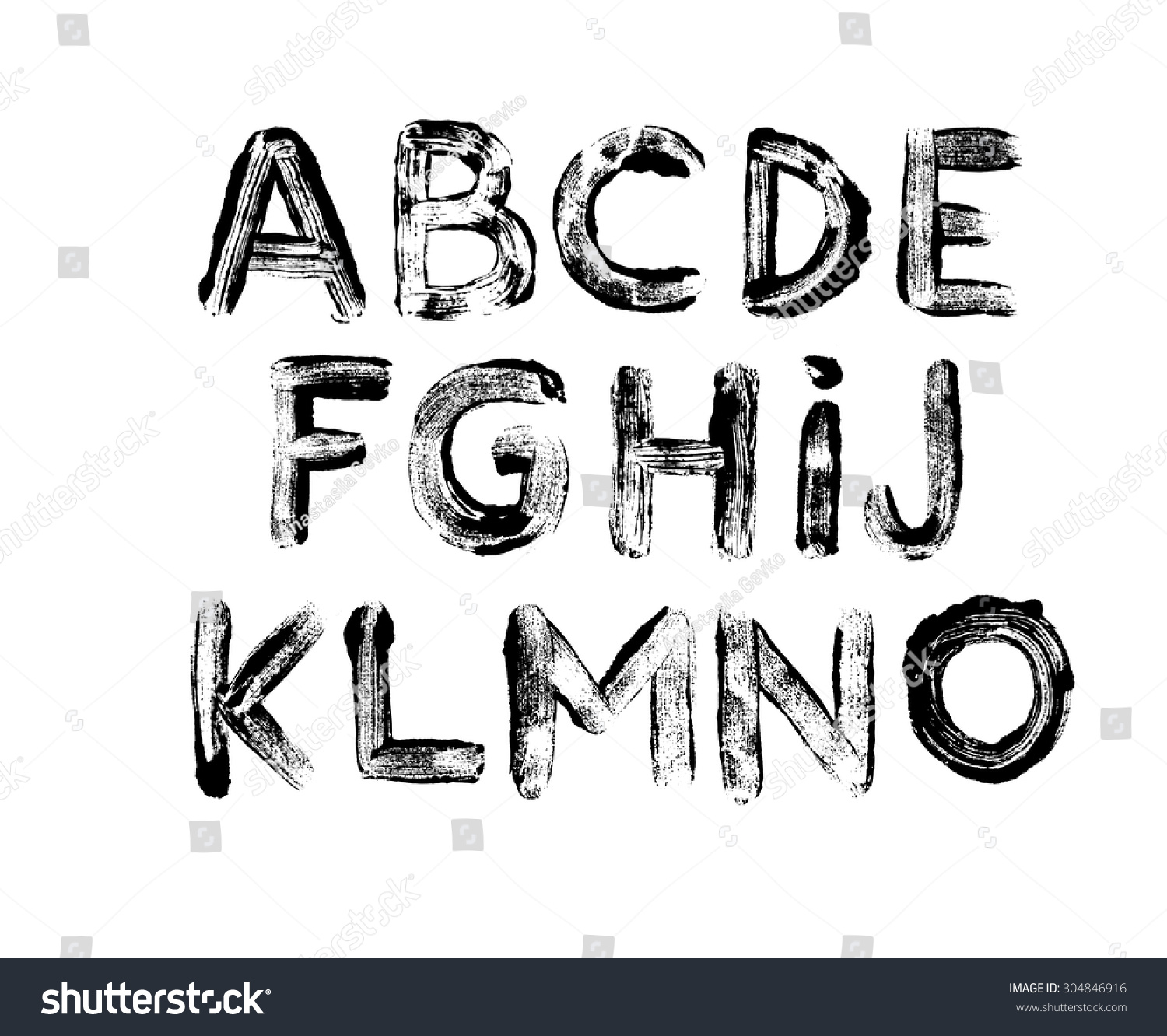 Alphabet Letters Uppercase Part 1 Imprints Stock Vector (Royalty Free ...