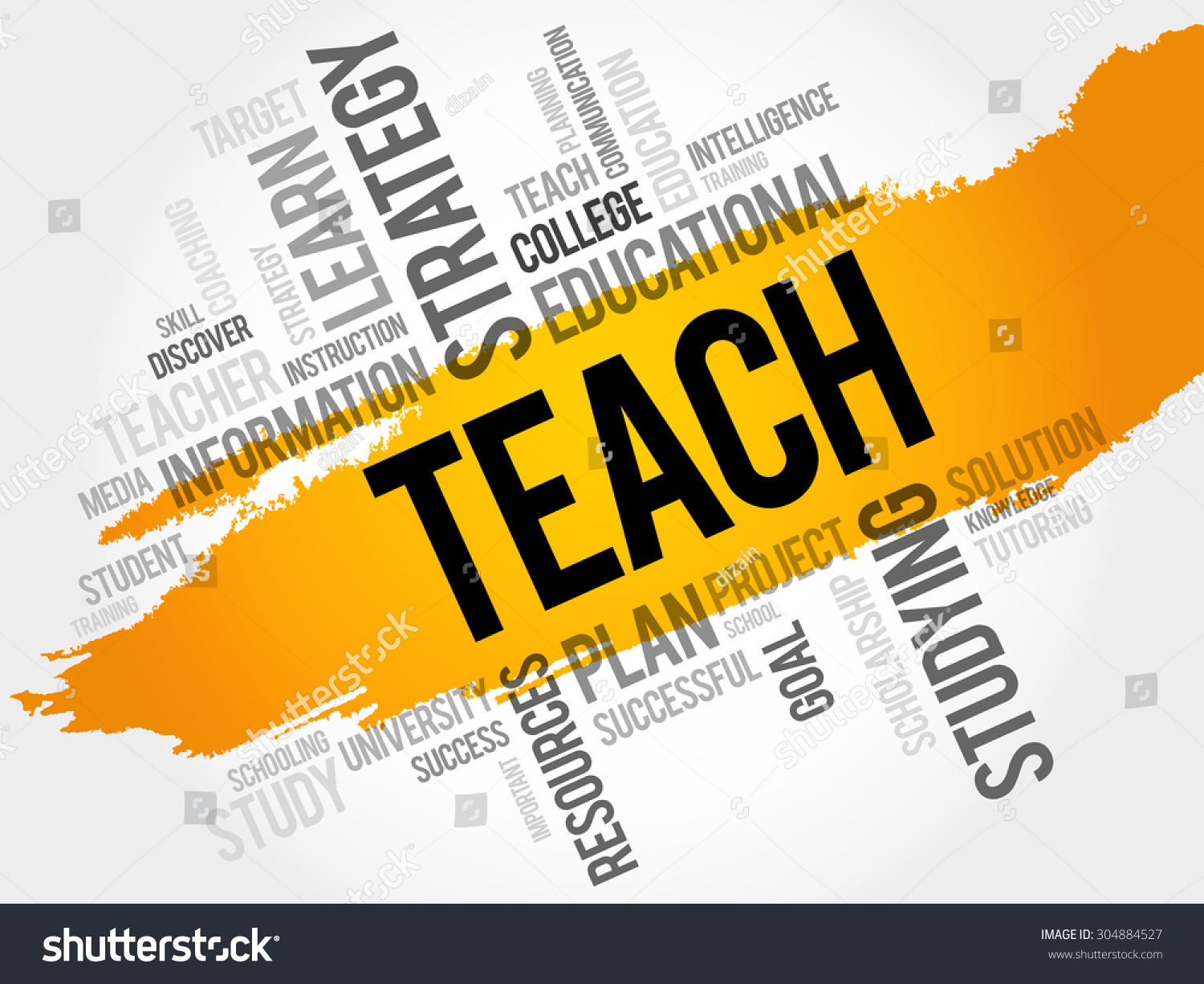 Teach Word Cloud Education Concept Stock Vector (Royalty Free ...