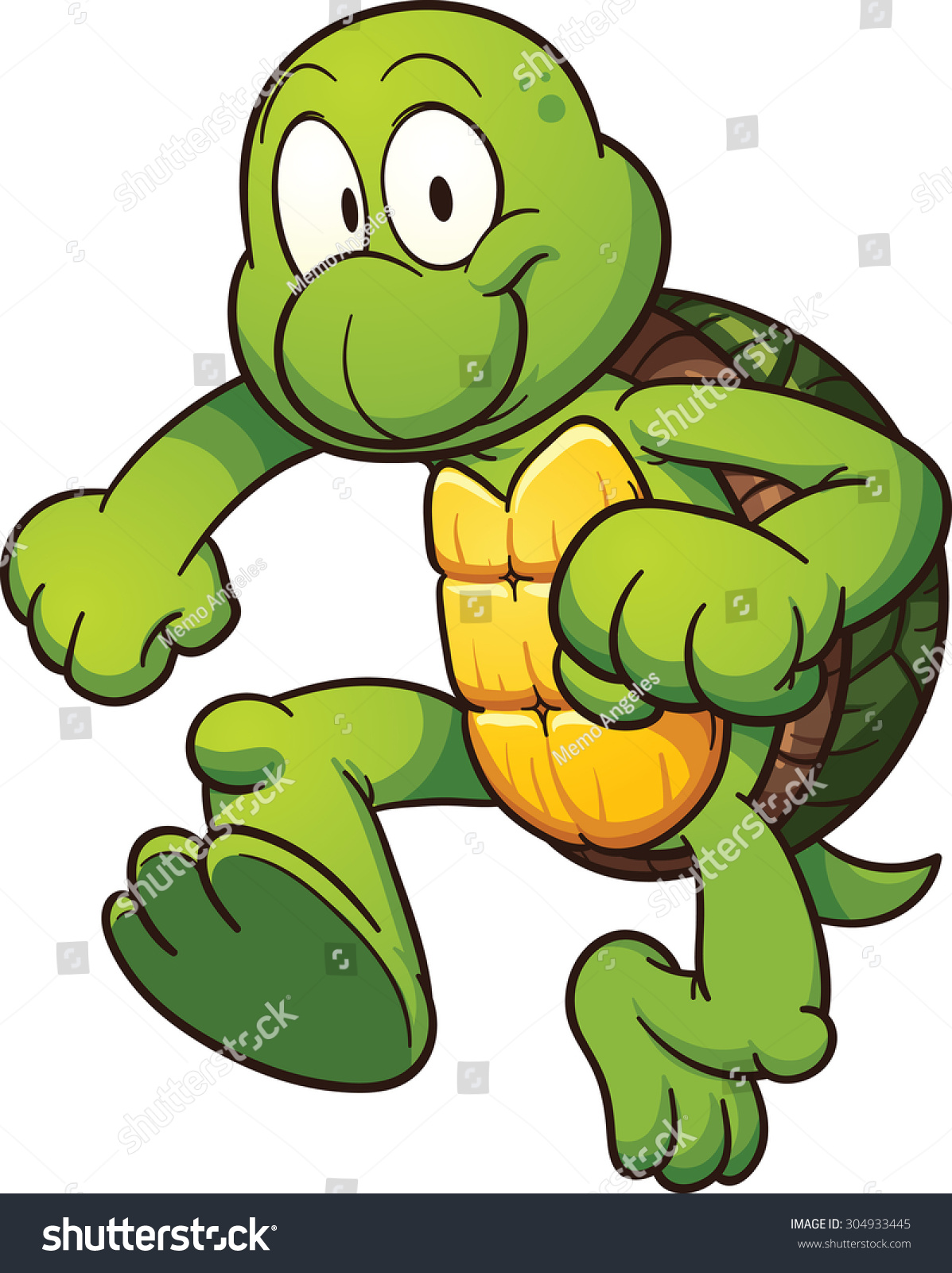 Cute Cartoon Turtle Vector Clip Art Stock Vector (Royalty Free ...