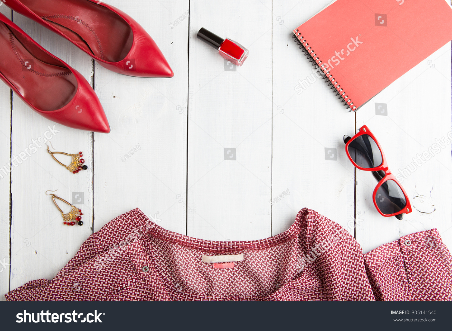 Voyage Concept Set Woman Stuff On Stock Photo 305141540 | Shutterstock