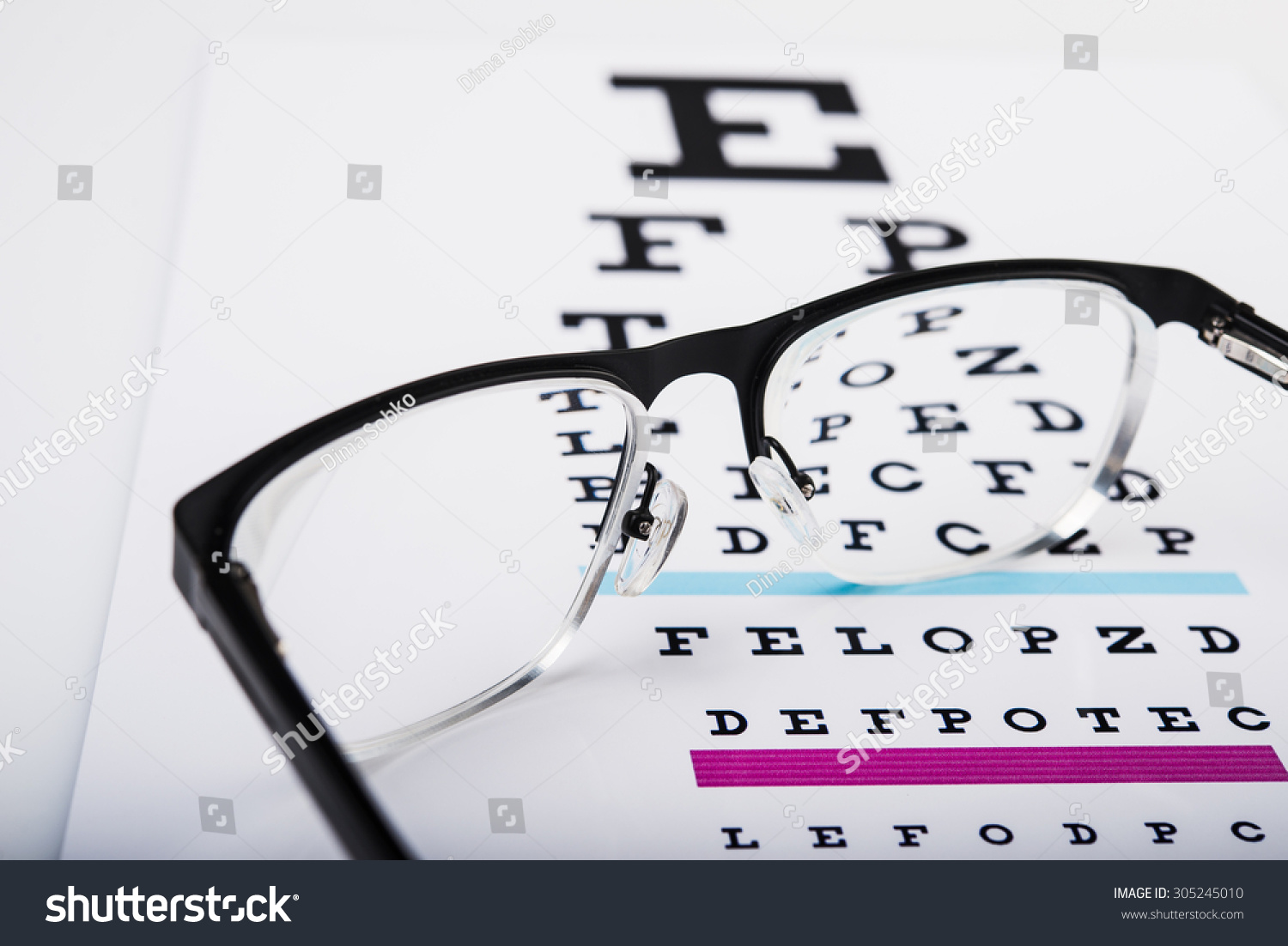 Reading Eye Glasses Test Chart On Stock Photo 305245010 | Shutterstock