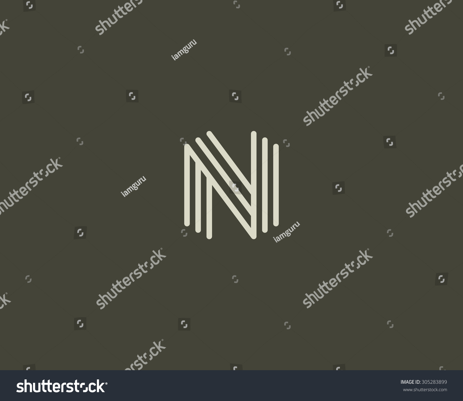 Abstract Letter N Logo Design Template Stock Vector Royalty Free Shutterstock