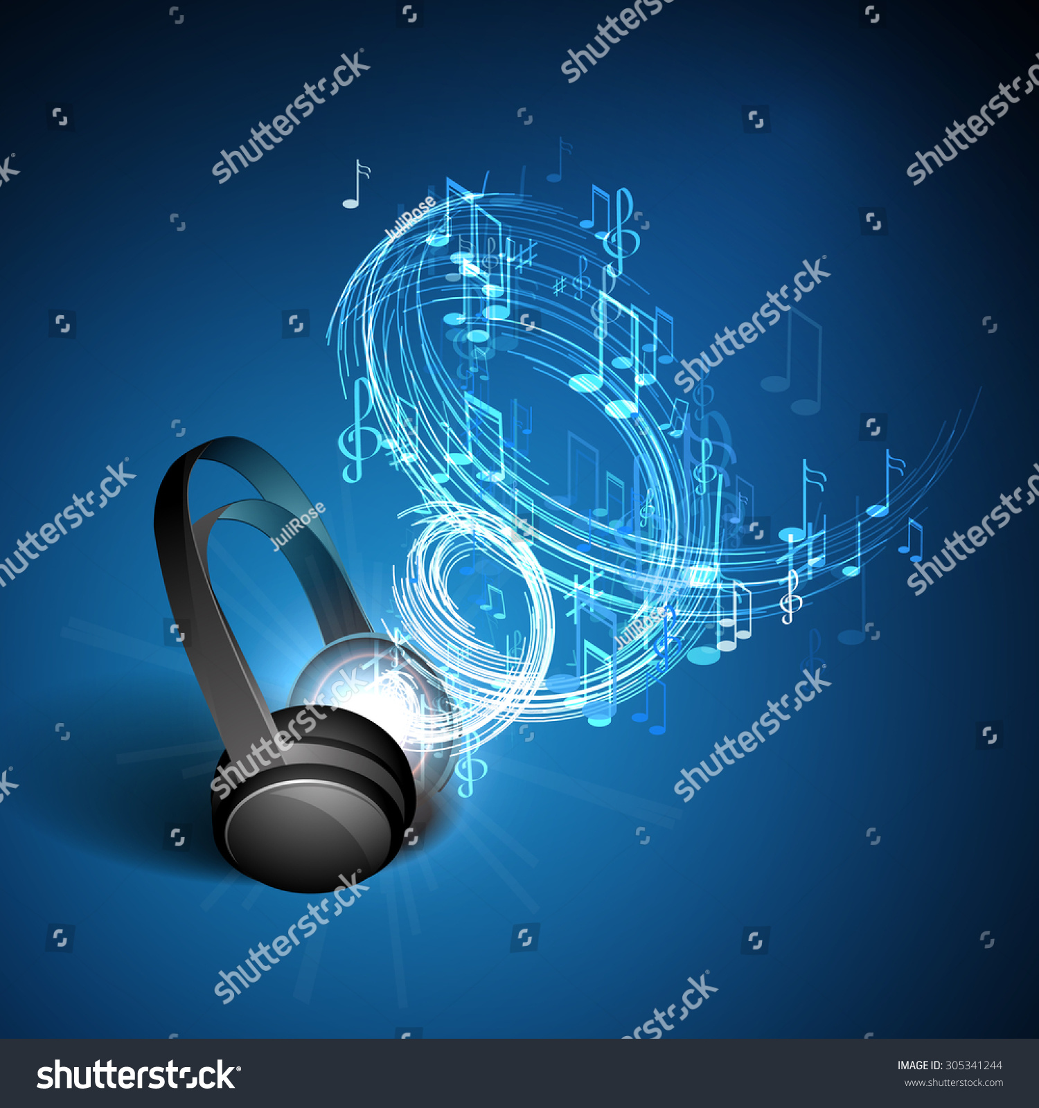music headphones background