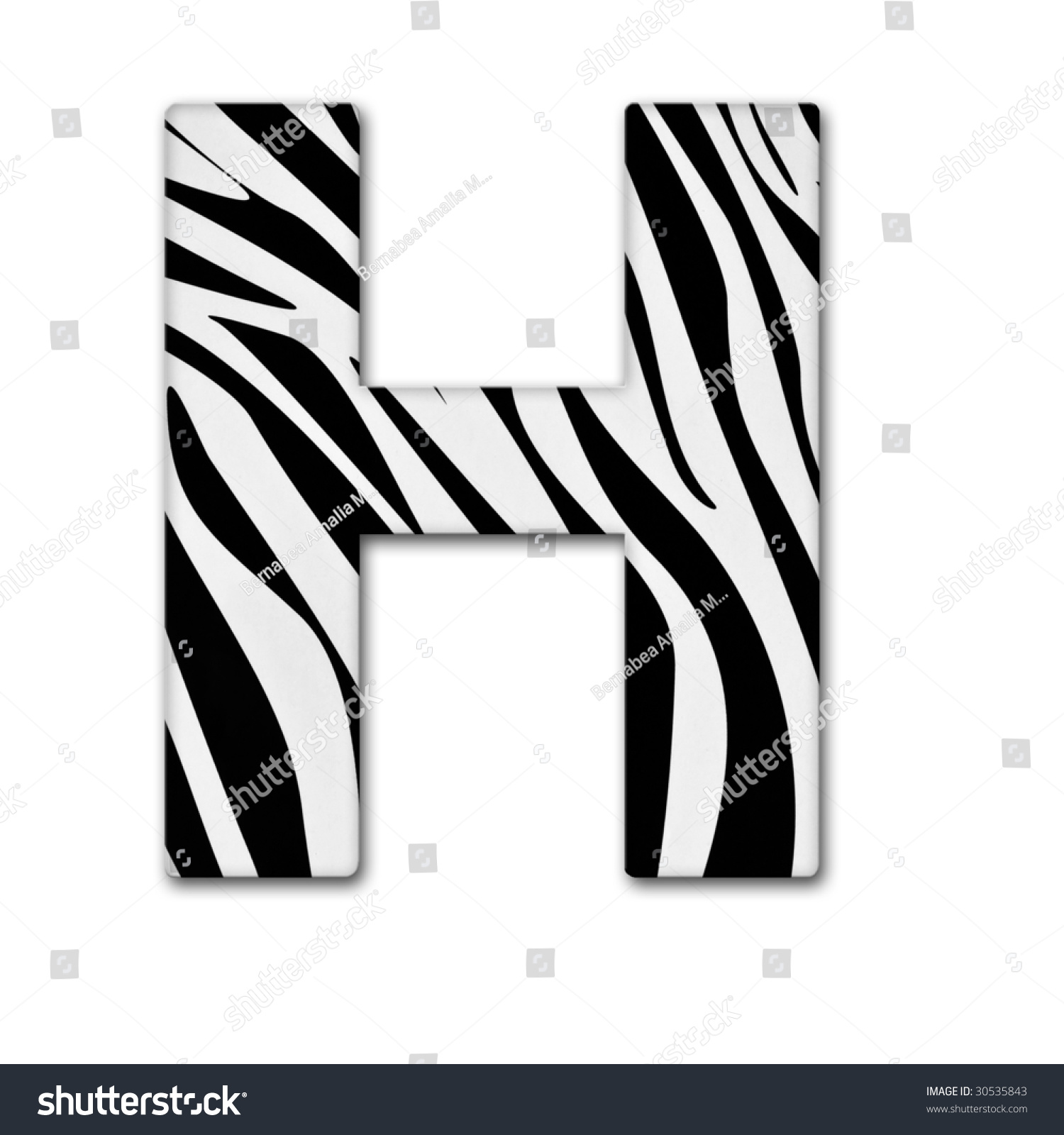 letter h alphabet made animal print stock illustration 30535843 shutterstock