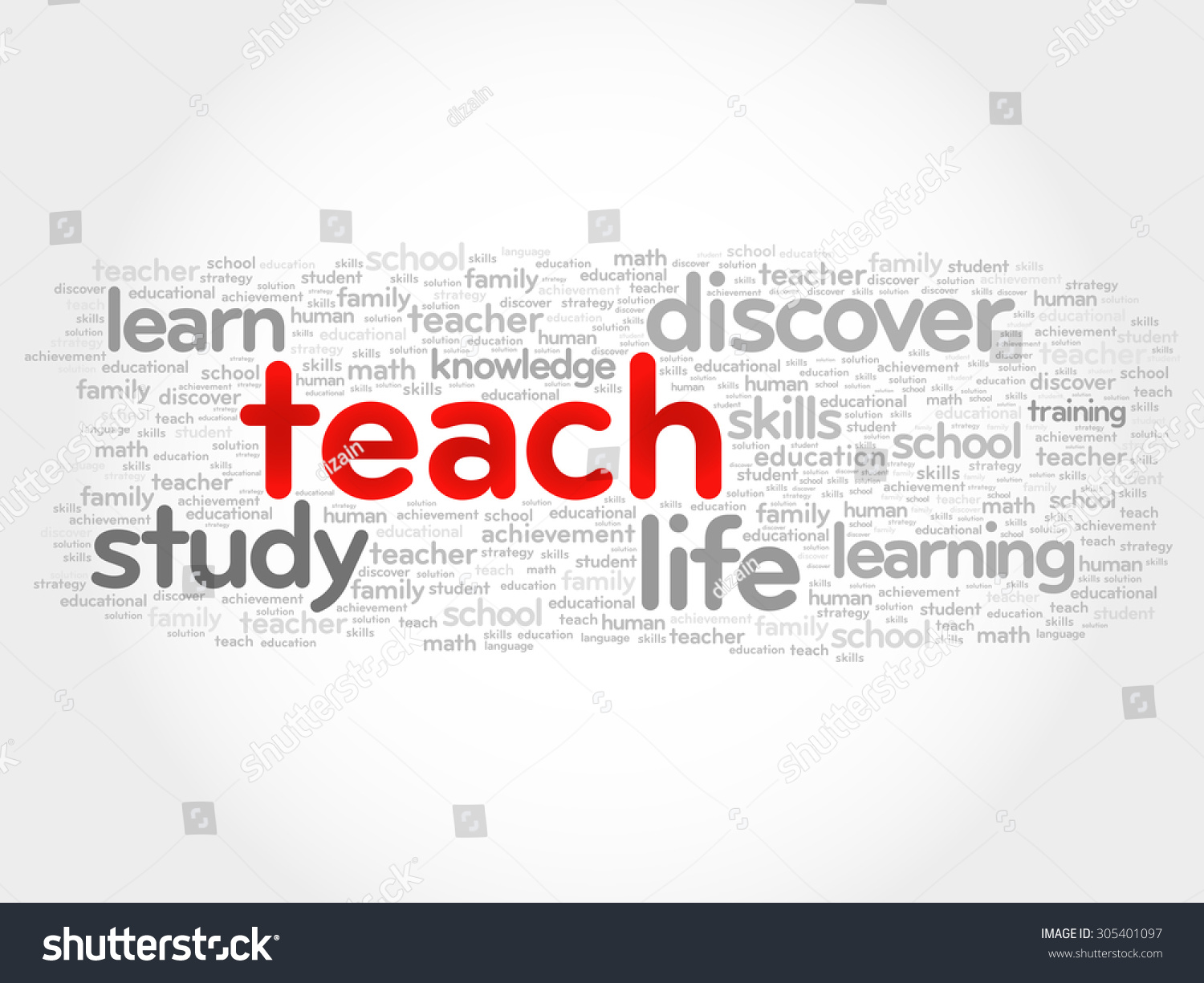 Teach Word Cloud Education Concept Stock Vector (Royalty Free ...