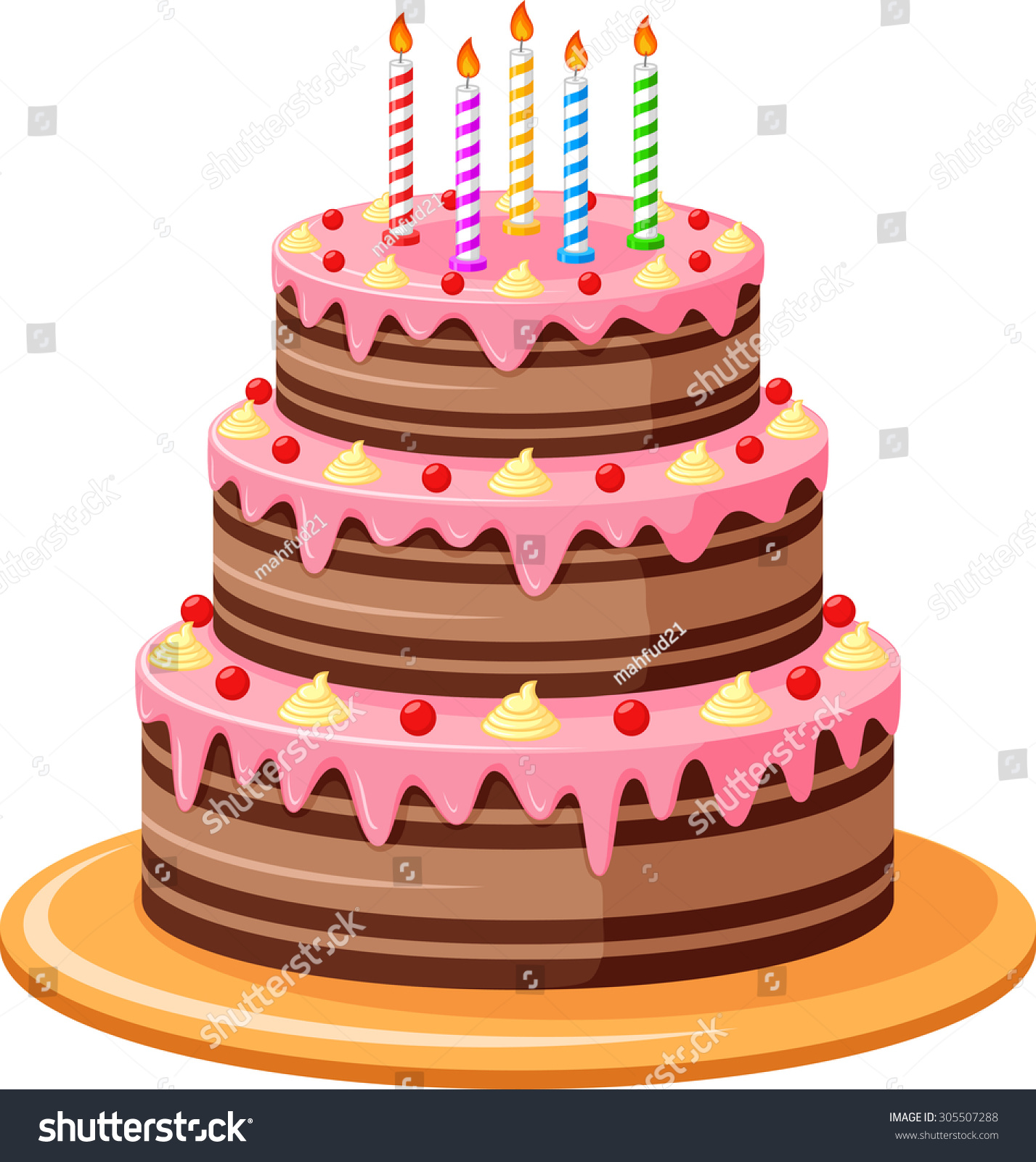 Birthday Cake Stock Illustration 305507288 | Shutterstock