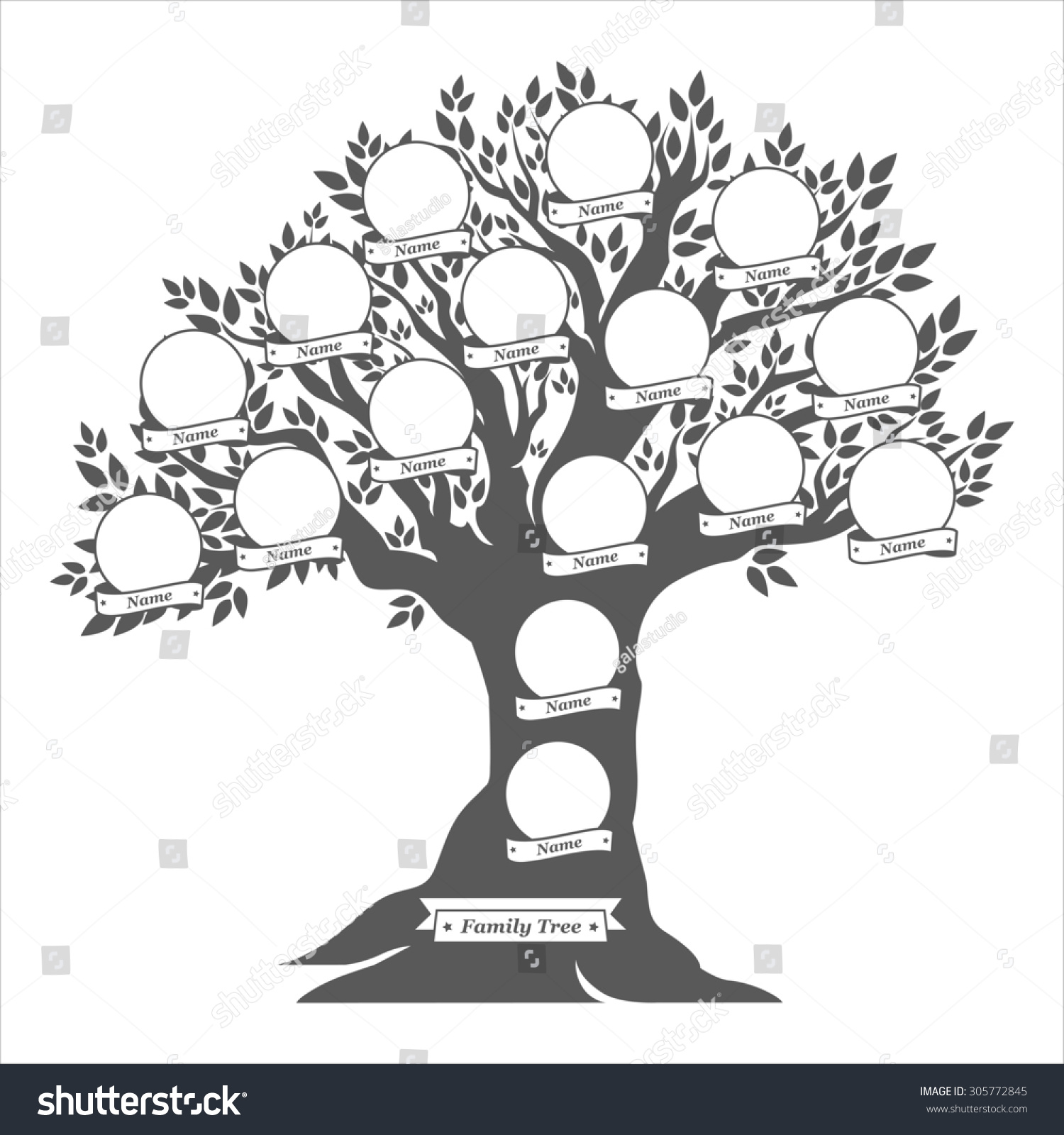 Контур дерева для родословной