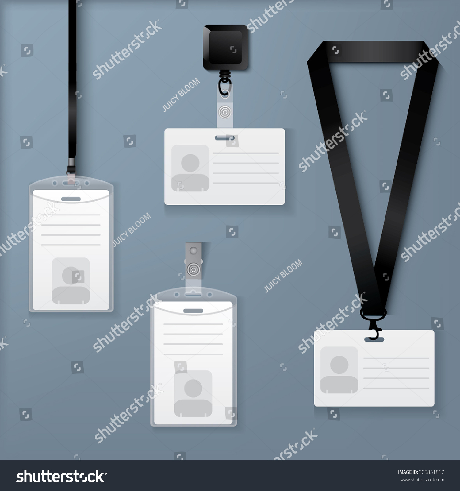 Lanyard Retractor Badge Vector Template Stock Vector (Royalty Free ...