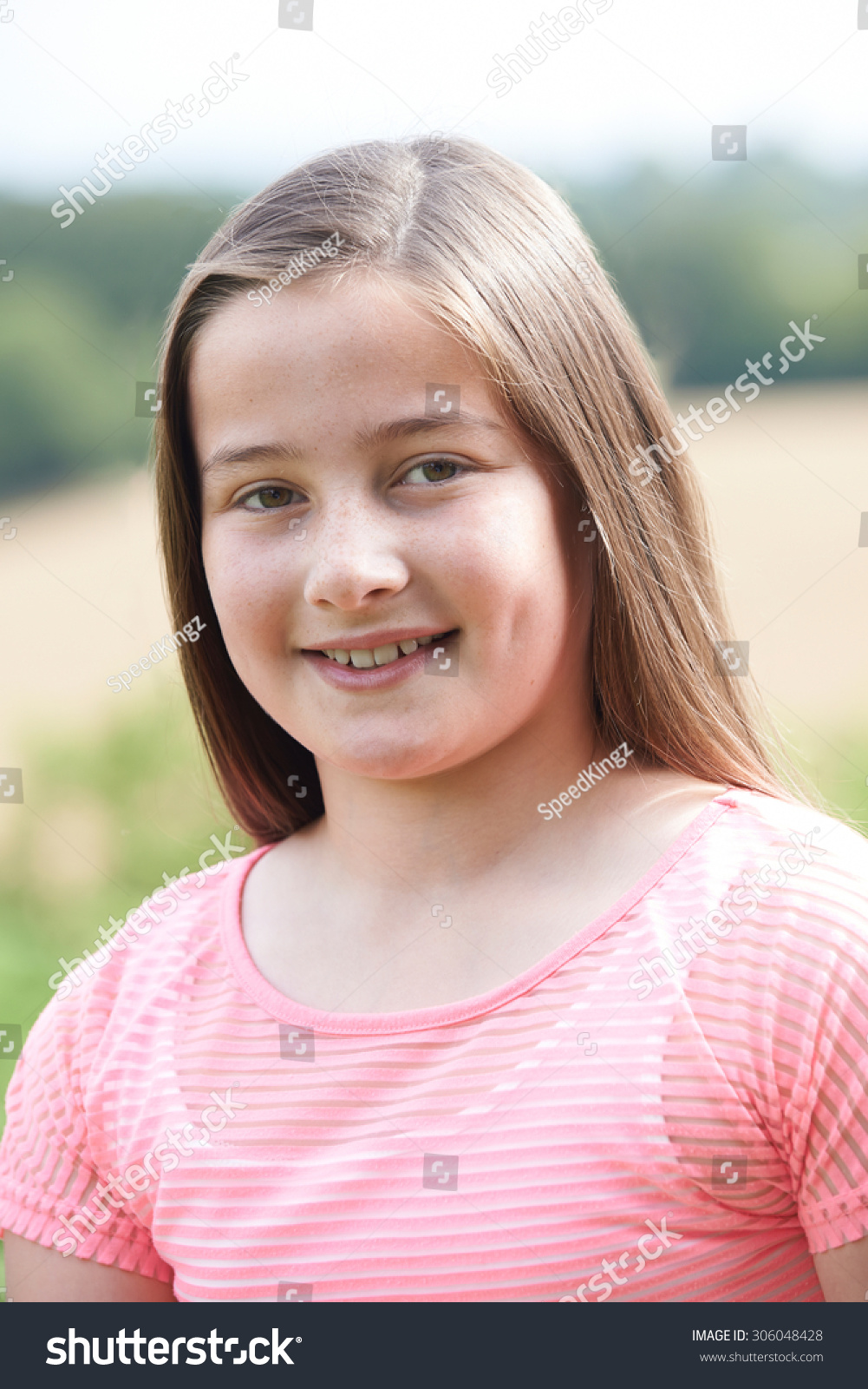 Outdoor Head Shoulders Portrait Girl Stock Photo 306048428 | Shutterstock