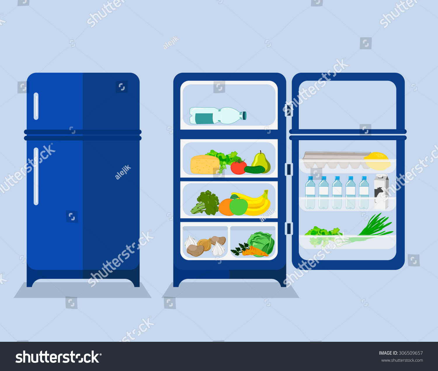 Открытый холодильник для детей