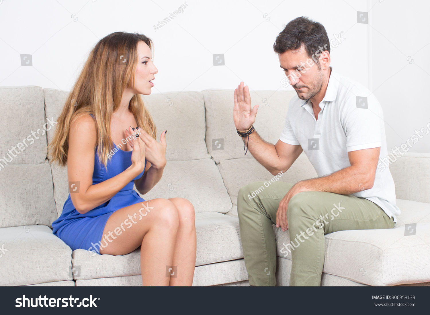 Wife Cheating On Her Husband Stock photo